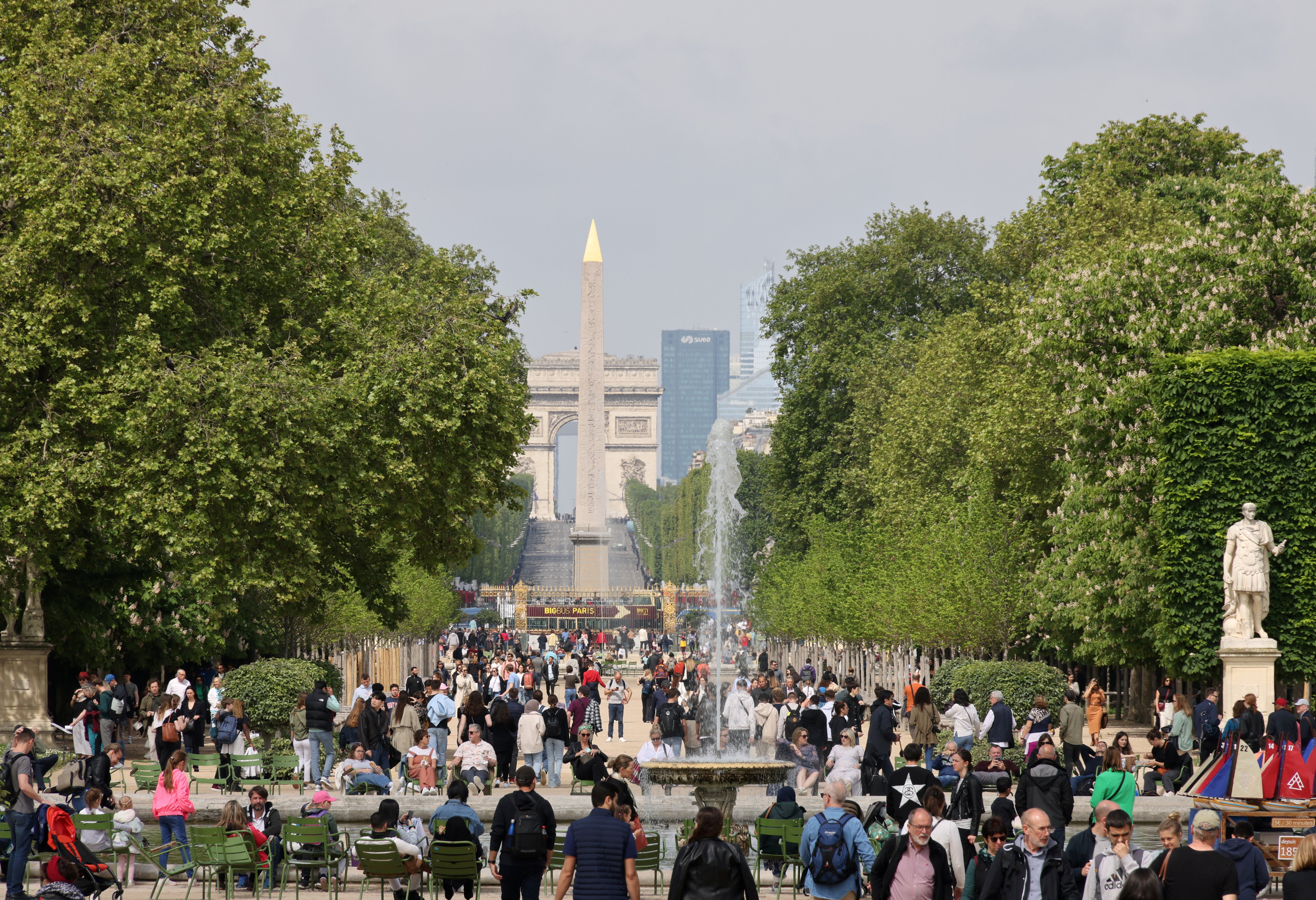 Entre le Louvre et la Place de la Concorde, le Jardin des Tuileries accueillera la vasque olympique. LP/Delphine Goldsztejn