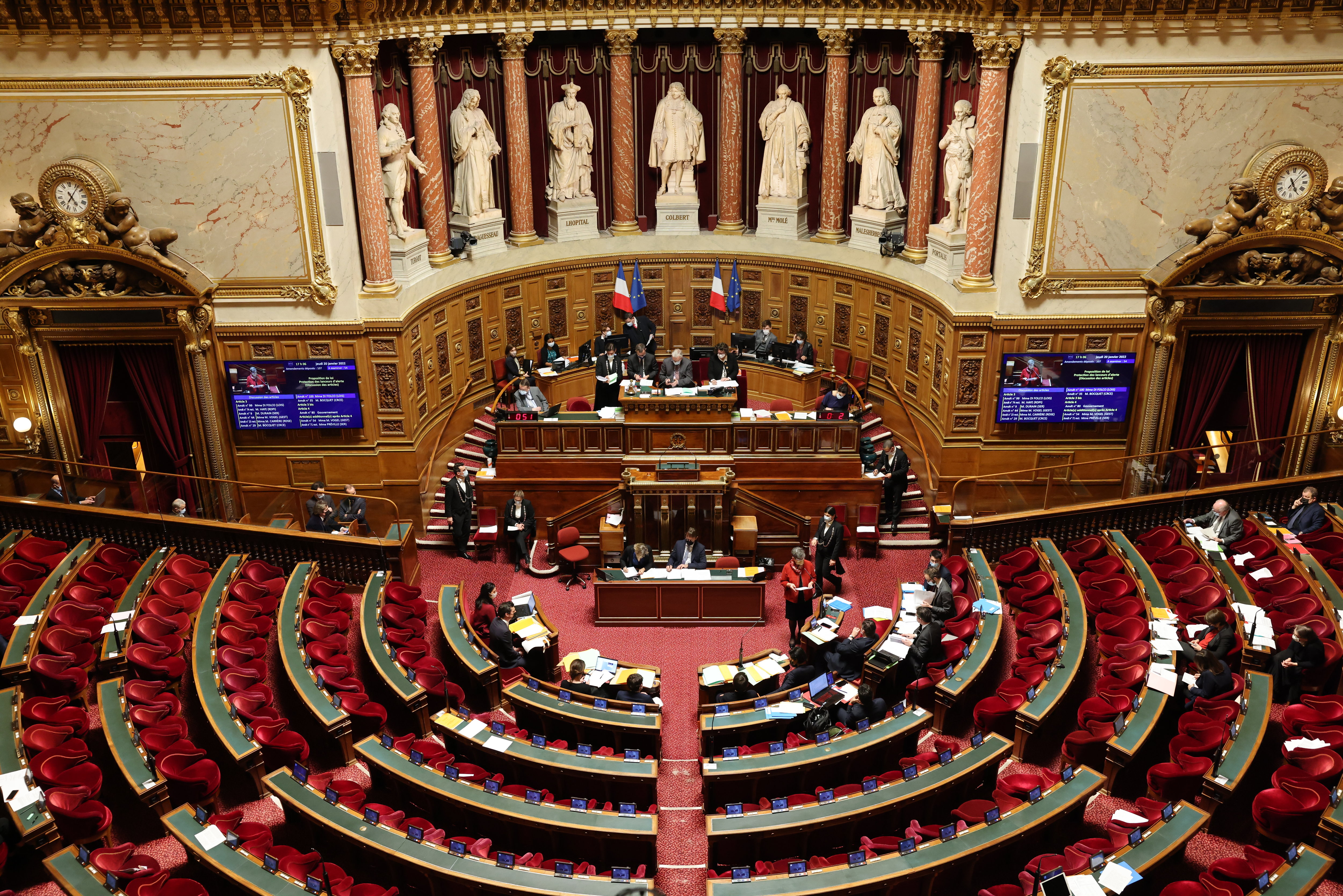 Le Sénat a étudié ce mardi une proposition de loi sur les influenceurs. LP/Arnaud Journois
