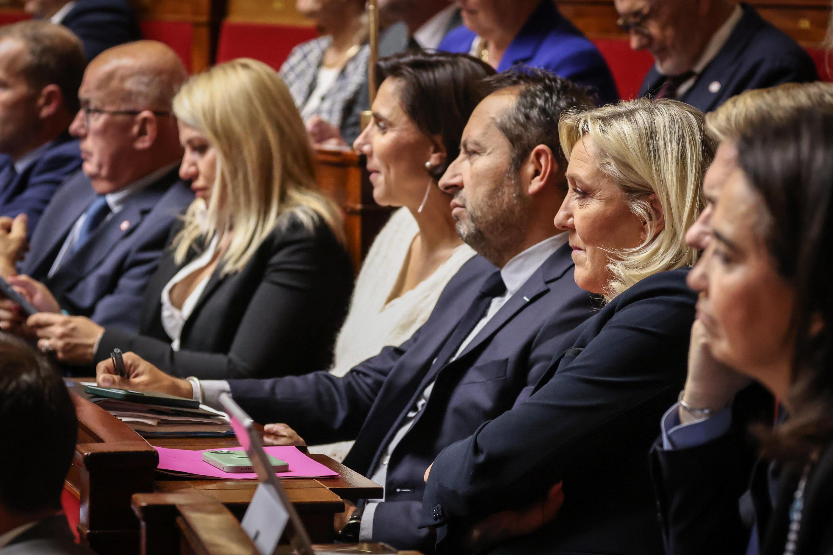 Le groupe de Marine Le Pen (ici sur les bancs du RN le 4 octobre 2022) aura le contrôle de l'ordre du jour à l'Assemblée le 12 octobre. LP/Fred Dugit