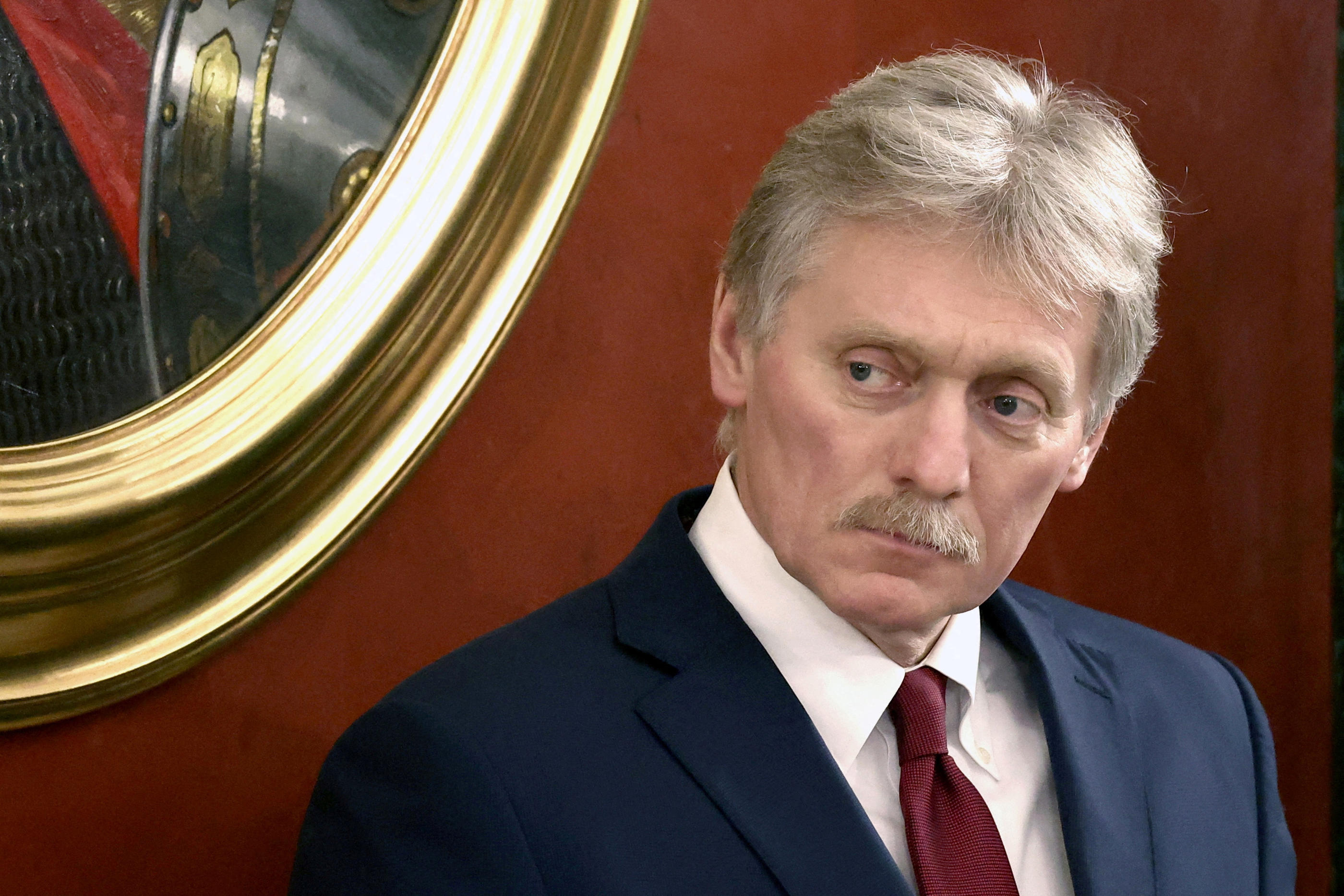 Dmitry Peskov, porte-parole du Kremlin, est la voix de Vladimir Poutine. Via REUTERS/Pool/Sputnik/Valeriy Sharifulin