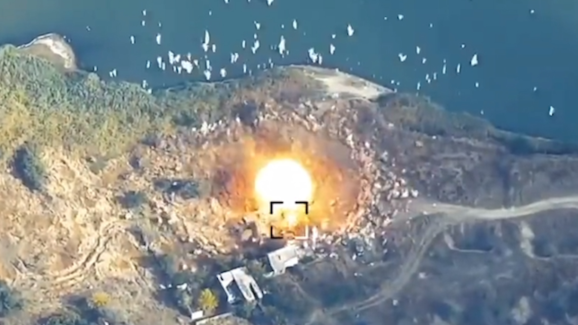 Une cache d'arme russe détruite par l'Ukraine
