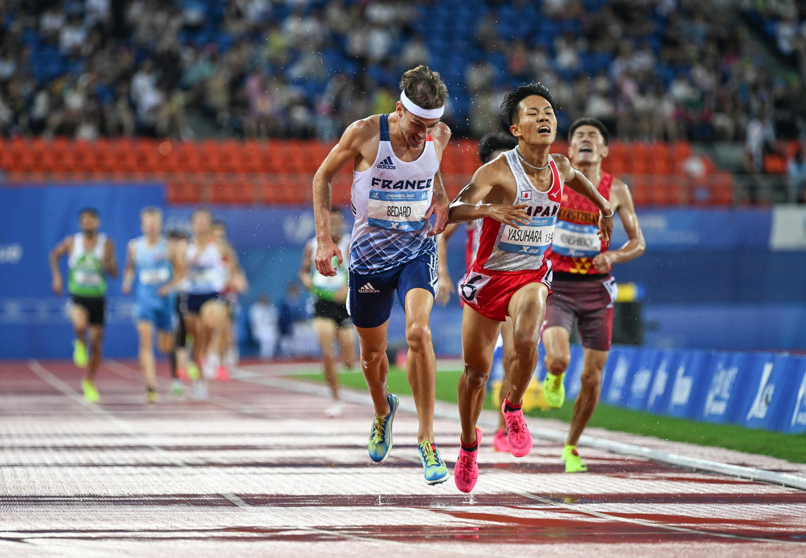 Simon Bedard, ici lors de la finale du 5000m des Summer World University Games à Chengdu, en Chine, le 5 août 2023. Icon sport/Xinhua