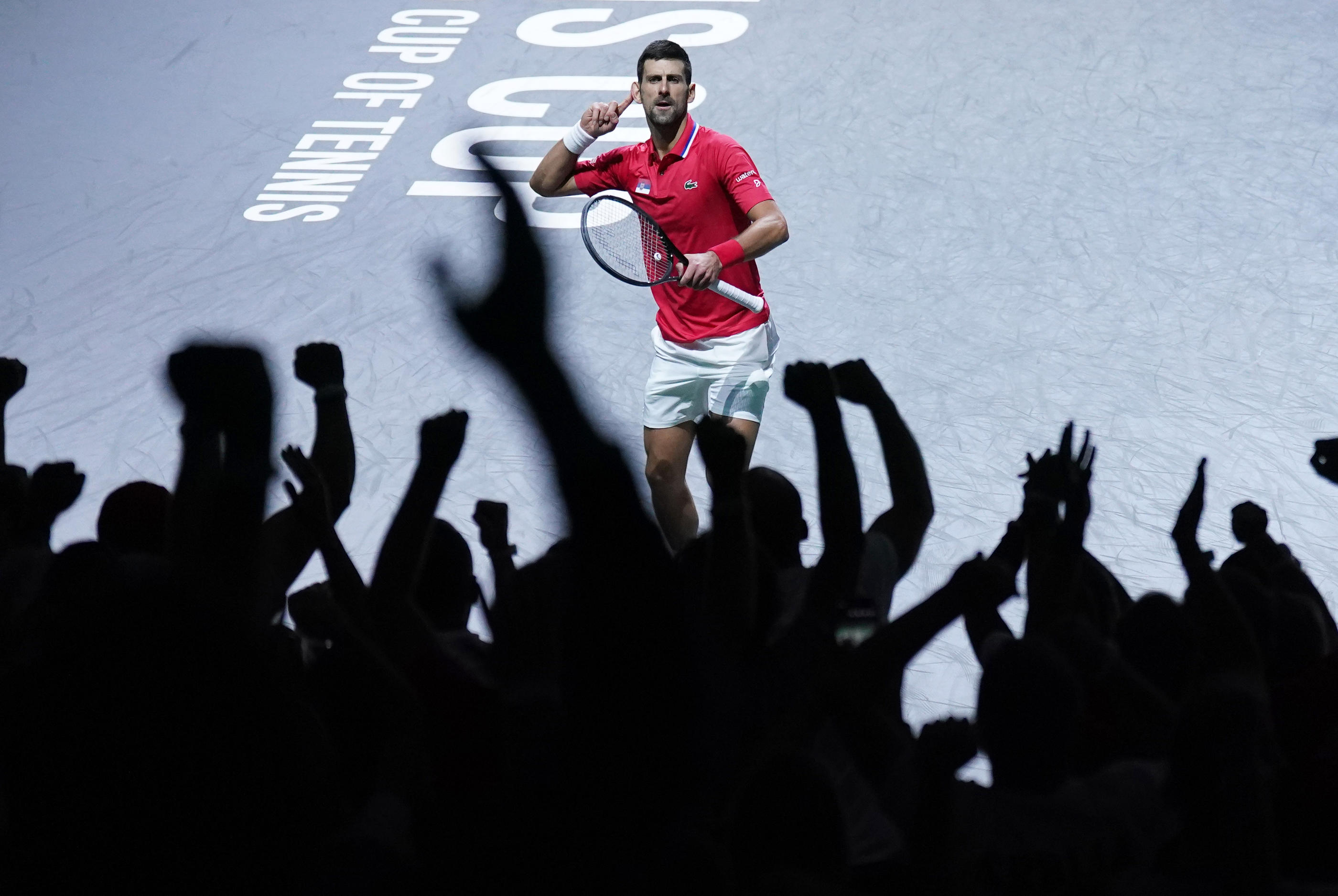 Novak Djokovic avait disputé un match exhibition face à Carlos Alcaraz fin décembre en Arabie saoudite, dont le fonds souverain est le nouveau partenaire global du circuit ATP.  Icon sport/Adam Davy