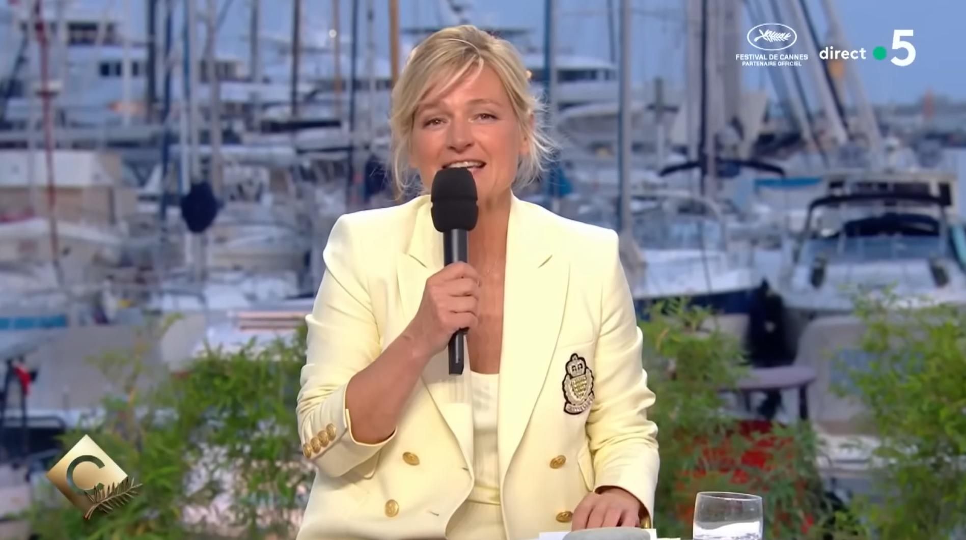 Pour le festival de Cannes, France télévisions déroule le tapis rouge avec notamment Anne-Elisabeth Lemoine qui délocalise « C à vous » sur la Croisette comme en 2023 (ci-dessus). Capture d'écran France 5