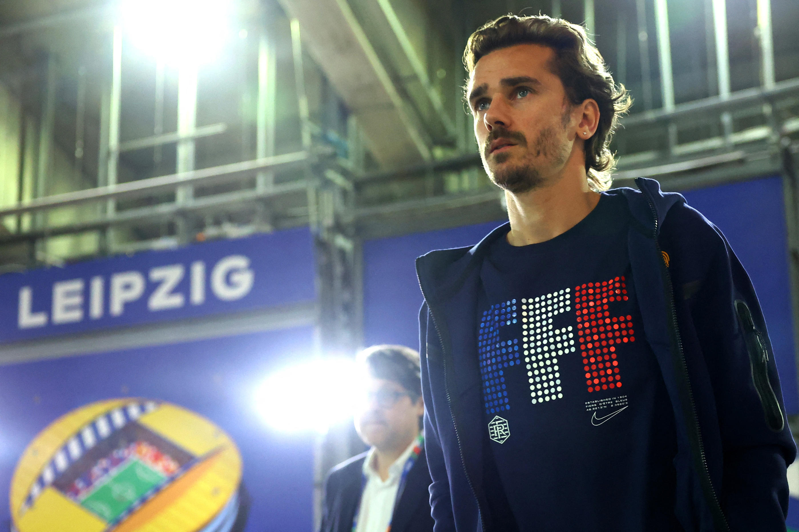 Antoine Griezmann a répondu, ce jeudi, aux questions de la presse à la veille de Pays-Bas - France. REUTERS/Lisi Niesner