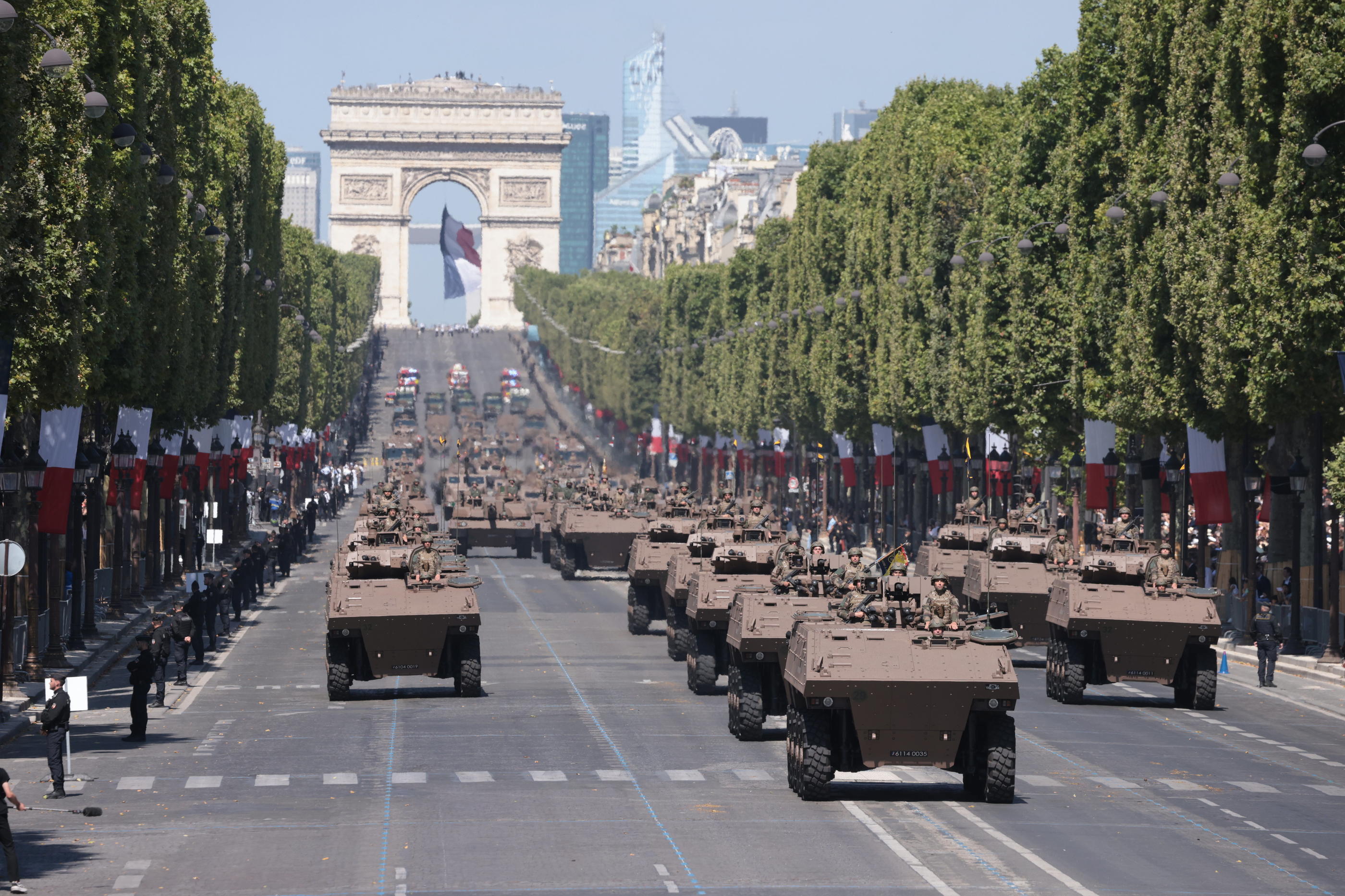 Le défilé du 14-Juillet ne pourra pas se tenir cette année sur les Champs-Elysées (ici en 2023) en raison des Jeux olympiques. LP/Olivier Arandel