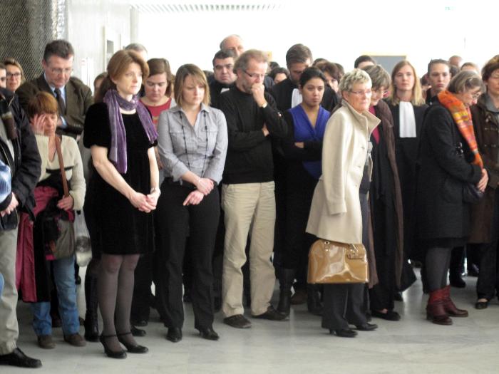 Palais de justice de Nanterre, le 9 mars 2012. Le suicide de Lionel Beauvais, avait profondément bouleversé la juridiction. LP/V.M.