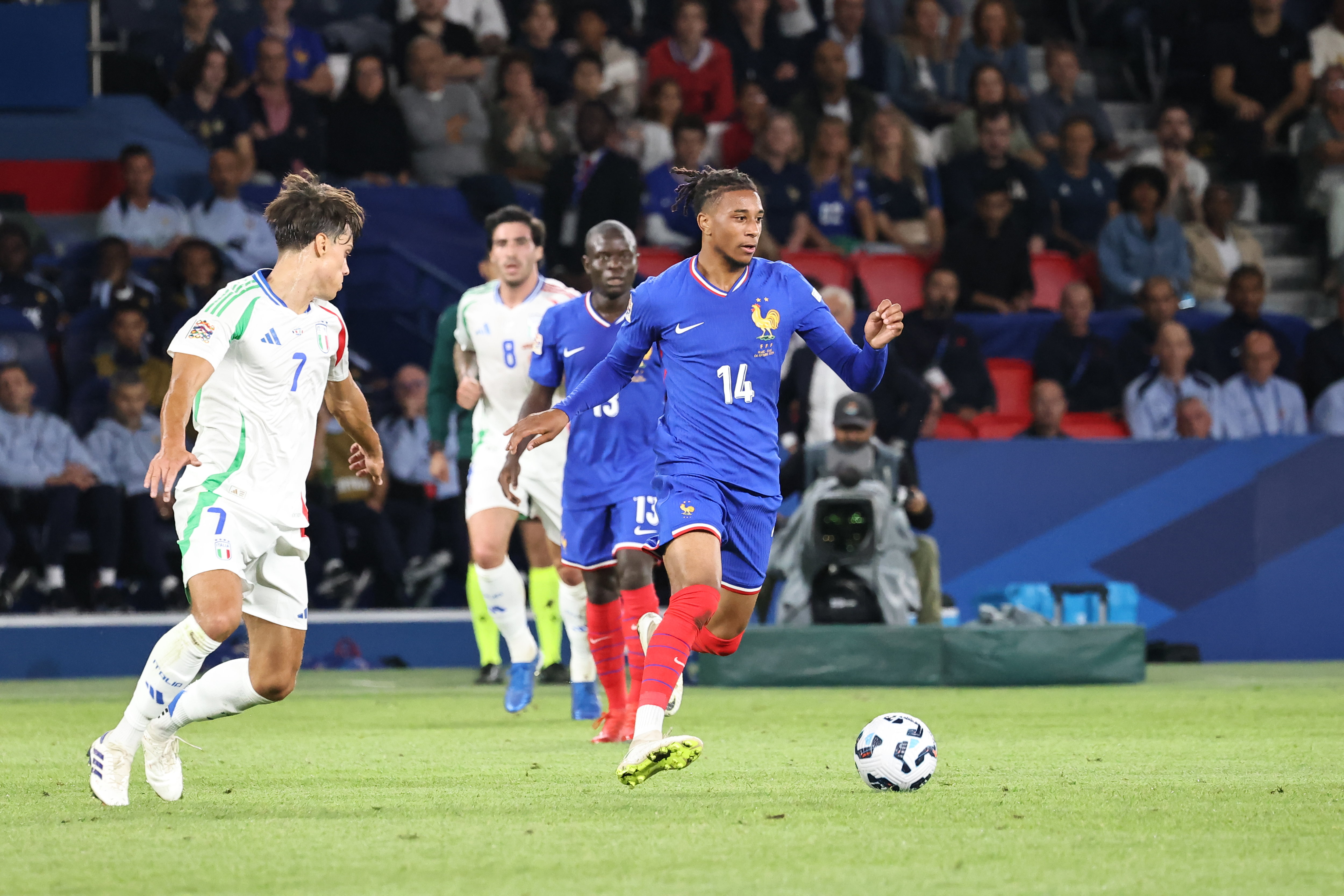 Parc des Princes, le 6 septembre. Michael Olise a fêté sa première sélection vendredi soir contre l'Italie. LP/Fred Dugit