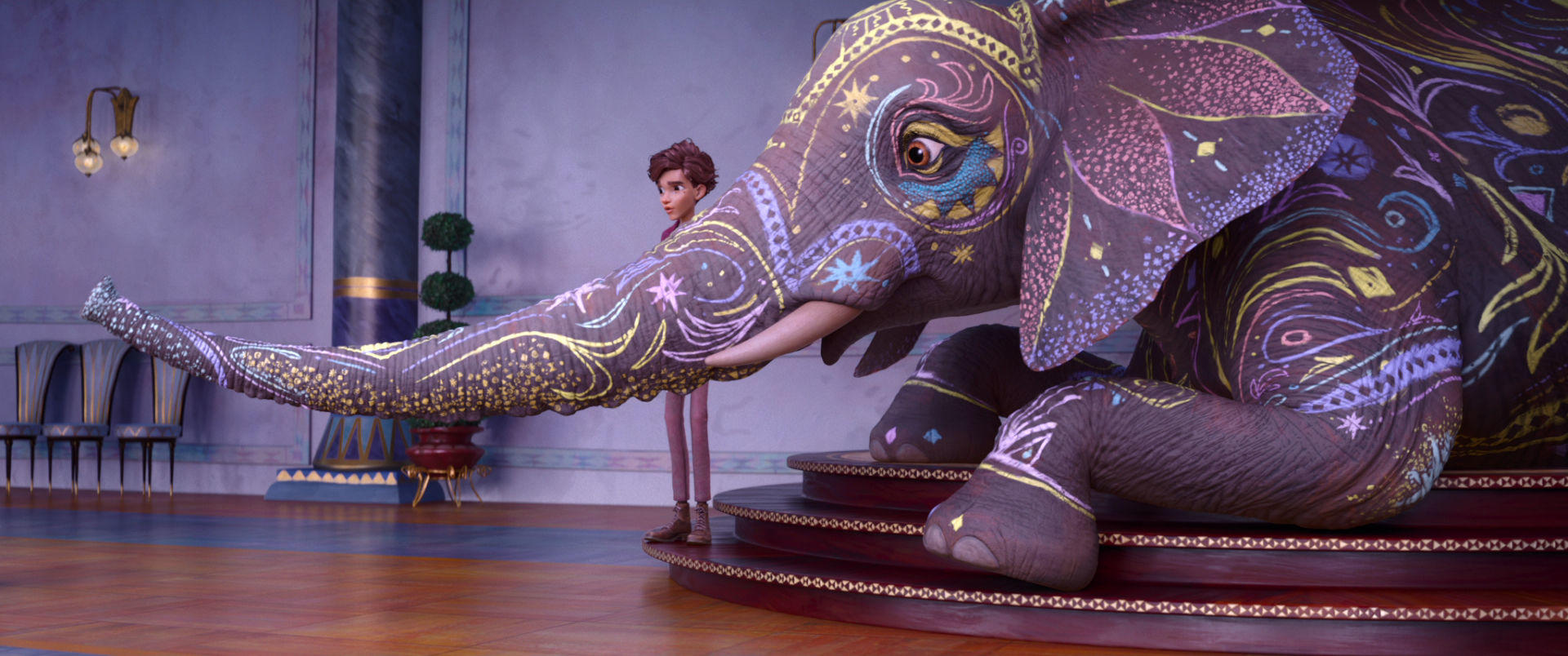 Grâce à « L’Éléphante du magicien », on ne s’ennuie pas et sa douceur visuelle fera du bien à toute la famille. Netflix