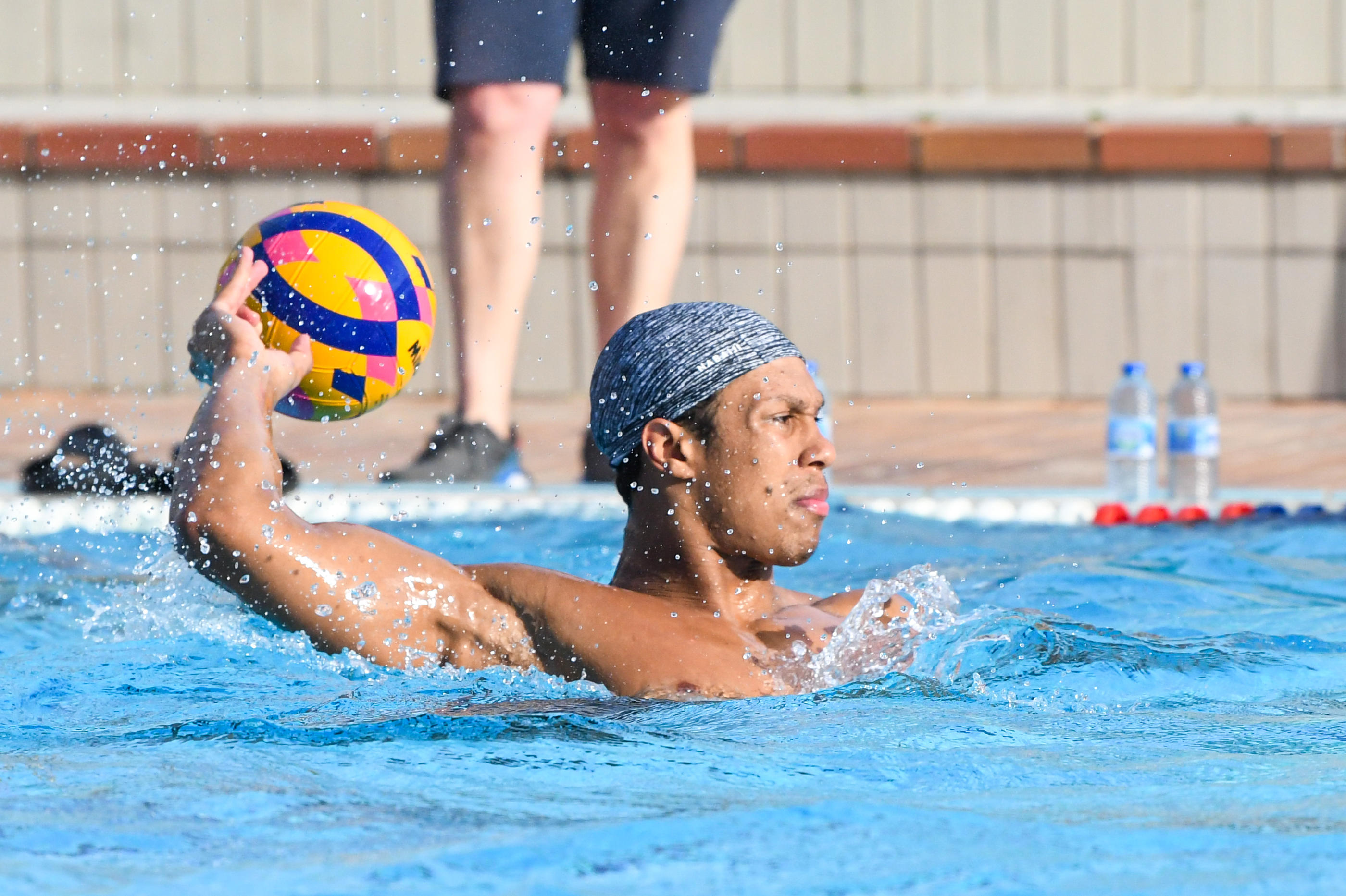 Thomas Vernoux est la pierre angulaire du système défensif et offensif de l'équipe de France de water-polo. Icon Sport/Daniel Derajinski