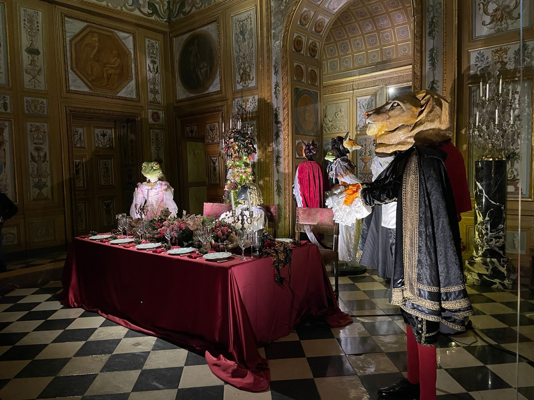 Maincy, ce mercredi. Chaque salon d’apparat du château de Vaux-le-Vicomte met en avant une fable de Jean de la Fontaine, dans une mise en scène soignée. LP/T.T.