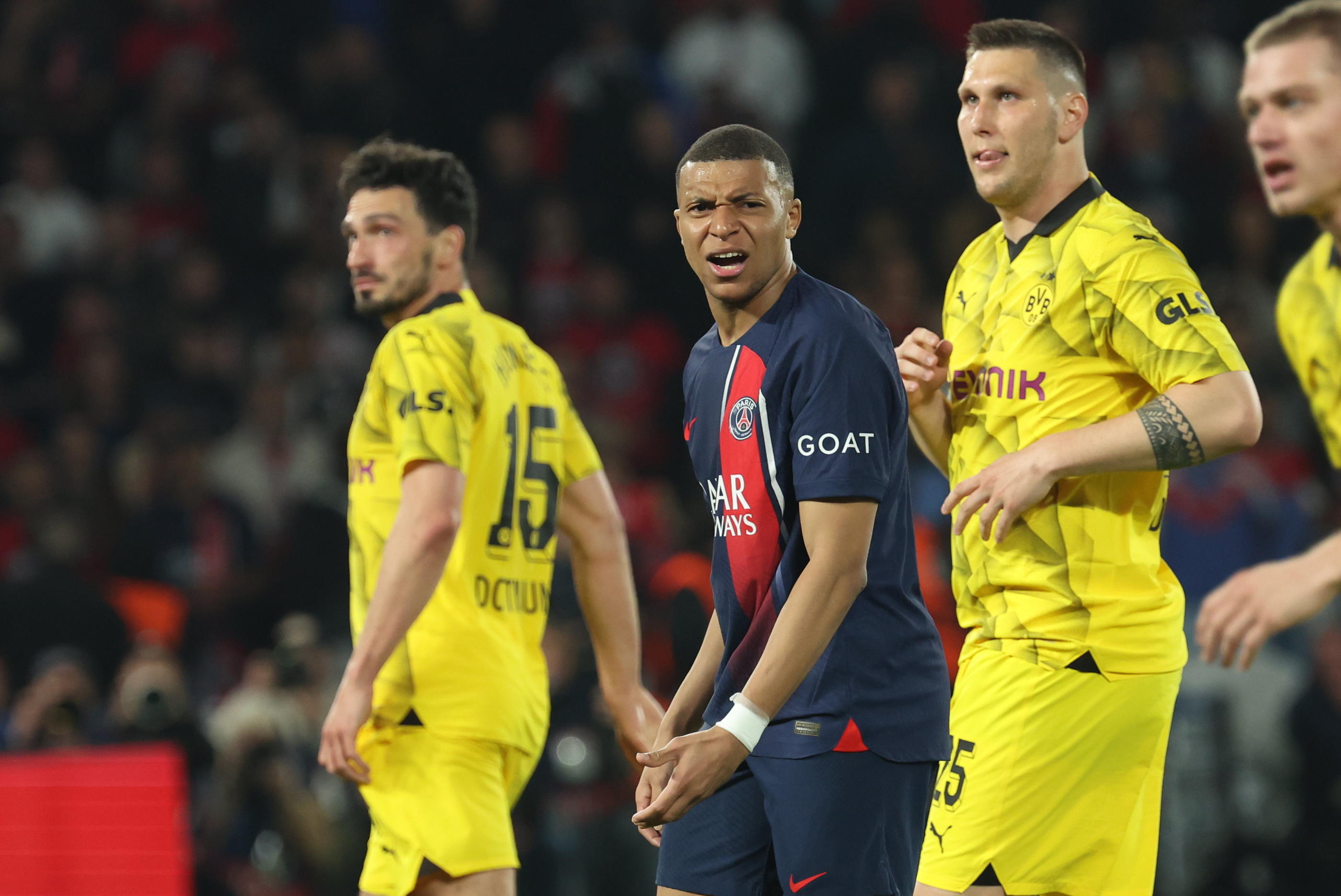 Kylian Mbappé n'a pas inscrit le moindre but en deux rencontres face à Dortmund. LE PARISIEN / ARNAUD JOURNOIS