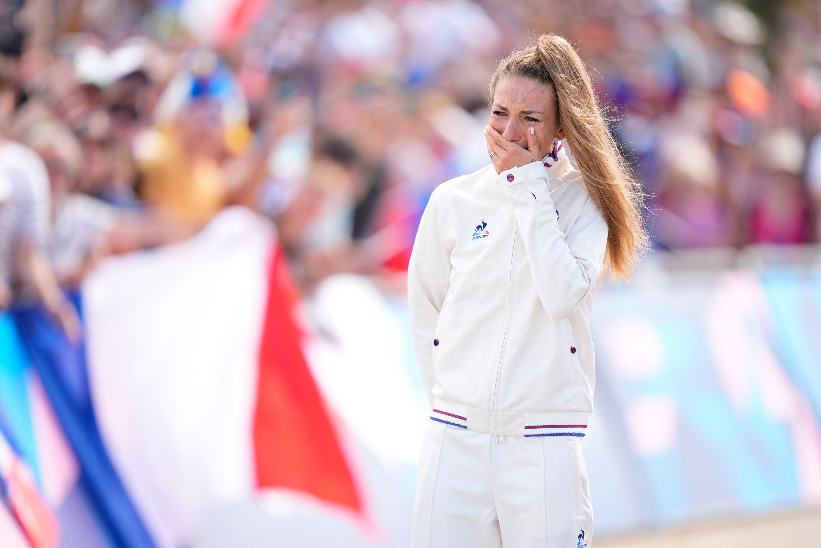 Pauline Ferrand-Prévot a enfin remporté le titre qu'elle voulait tant, le titre olympique. Icon Sport/Nicolas Gouhier