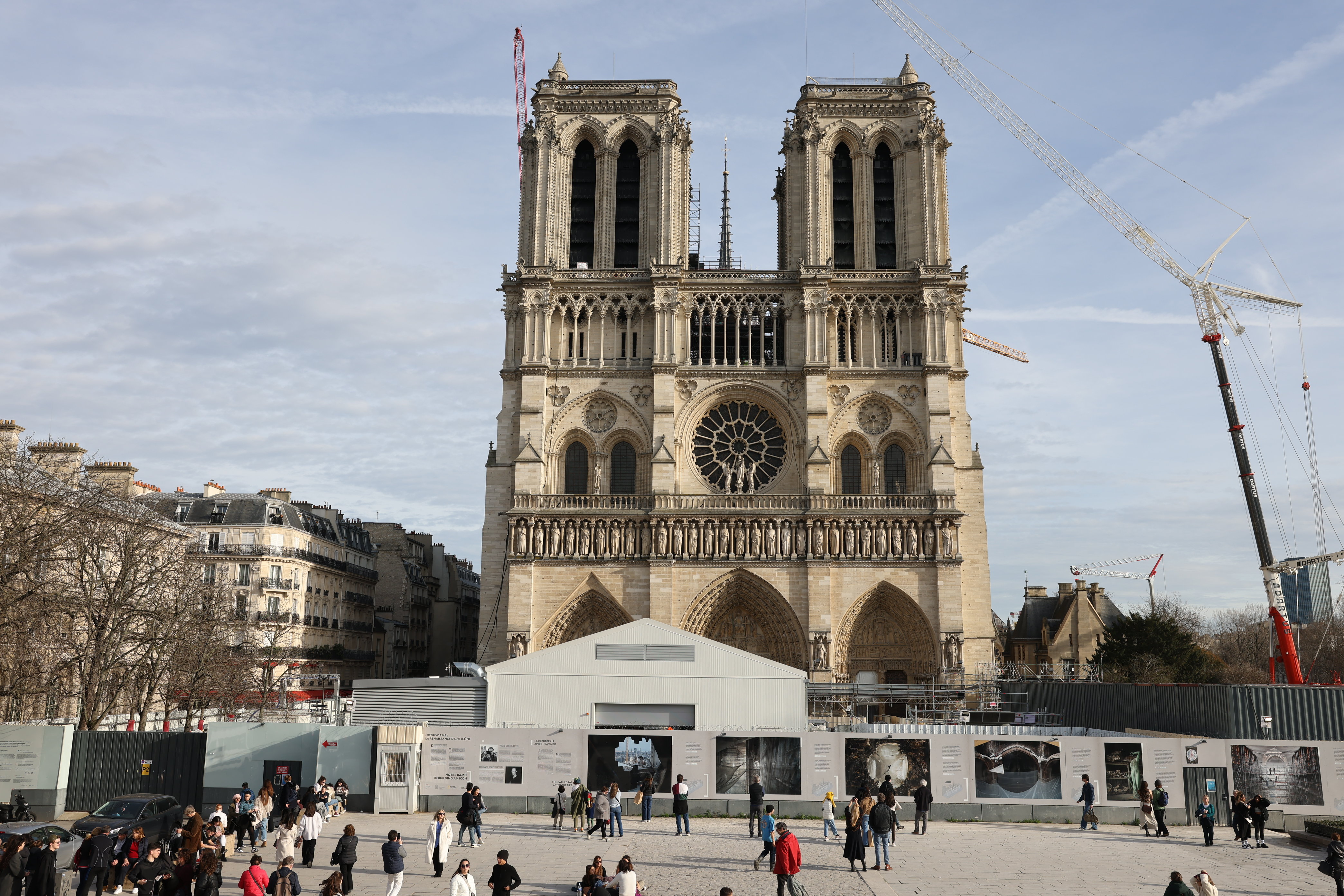 La cathédrale Notre-Dame de Paris (ici en février) doit rouvrir au public le 8 décembre 2024. LP/Olivier Lejeune