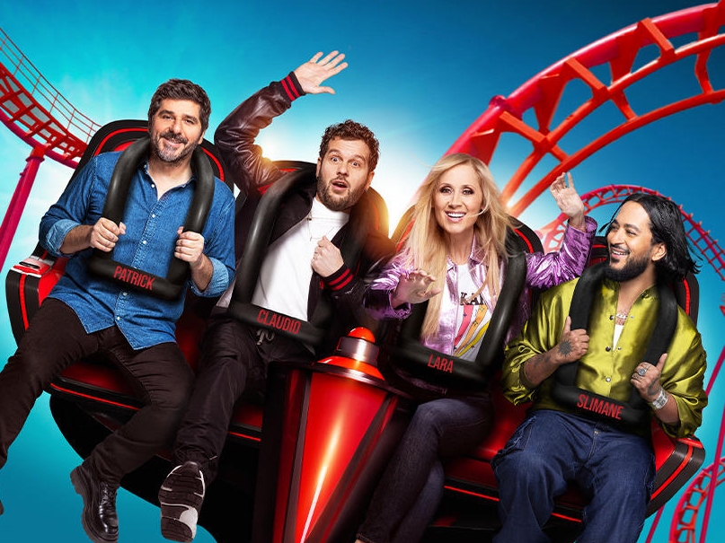 La saison 10 de «The Voice Kids» démarre ce samedi 17 août sur TF1 avec un quatuor de coachs inédit : Patrick Fiori, Claudio Capéo, Lara Fabian et Slimane. TF1/Thomas Braut/ITV