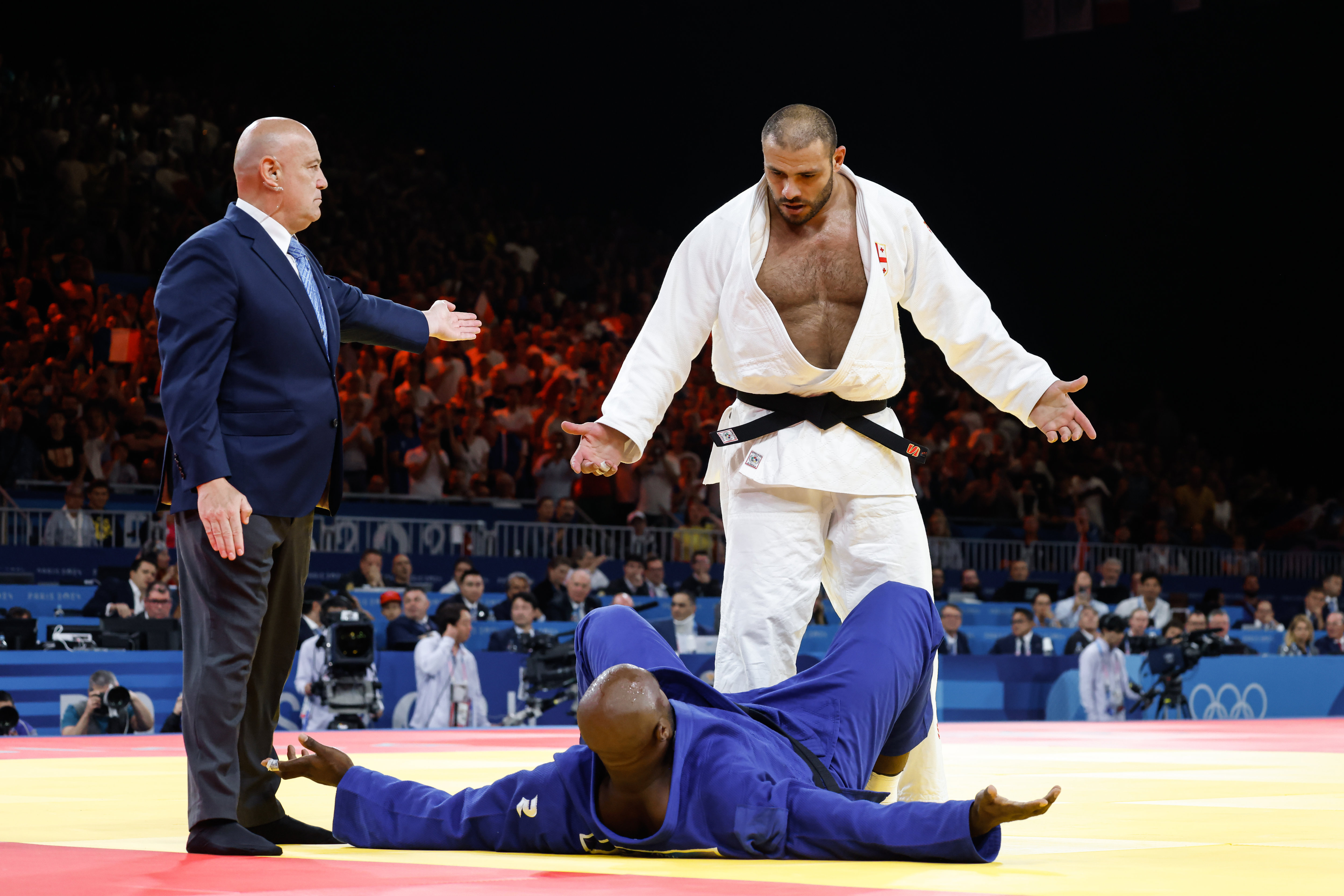 L'adversaire de Teddy Riner n'a pas apprécié l'attitude du Français à l'issue du quart de finale. LP /Olivier Corsan