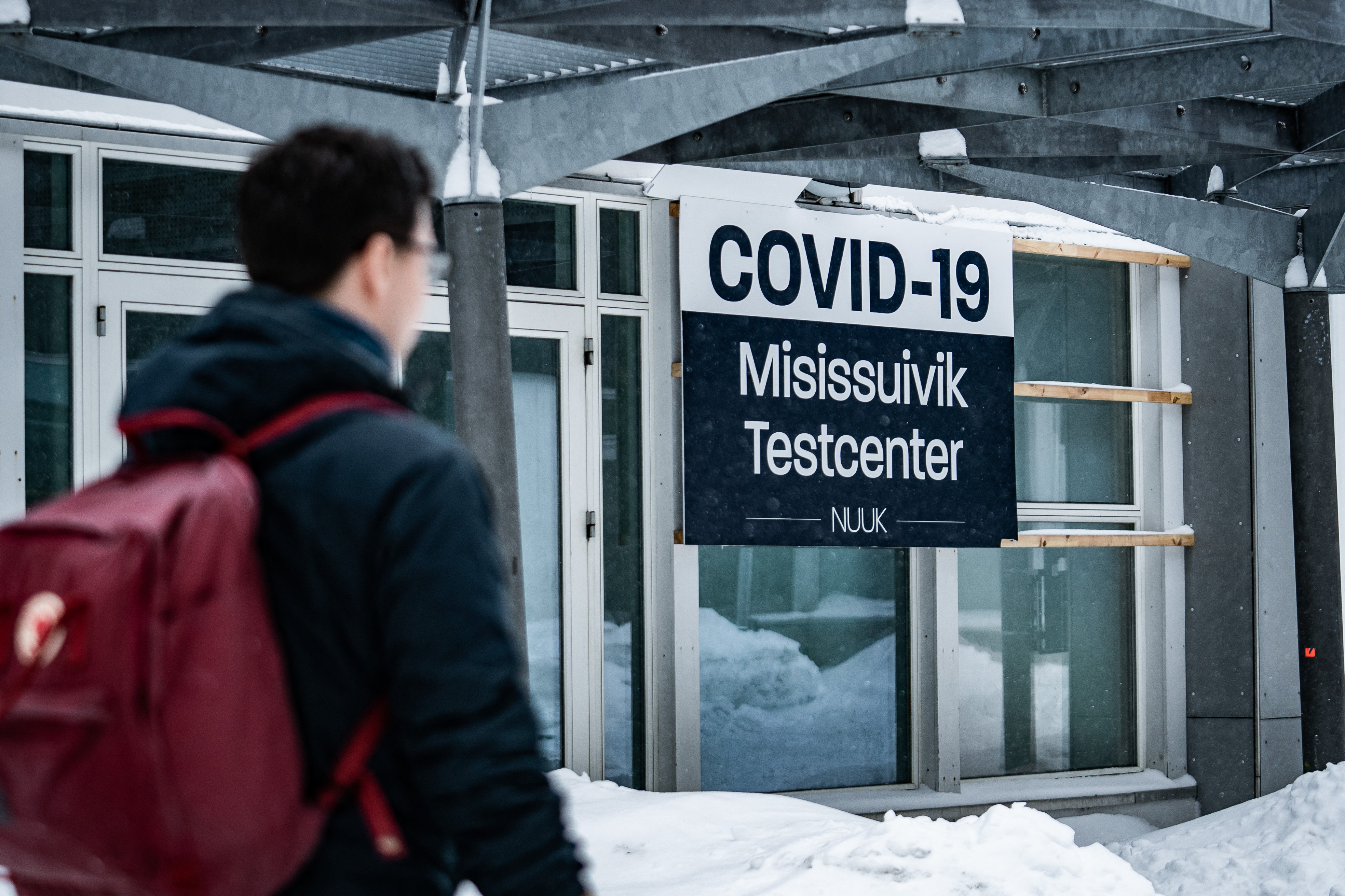 Un centre de dépistage du Covid-19 à Nuuk, la capitale du Groenland.