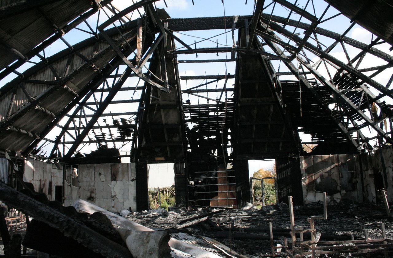 Chanteloup-les-Vignes, le 3 novembre 2019. Le chapiteau de l’école de cirque avait été complètement détruit par l’incendie criminel. LP/S.B.