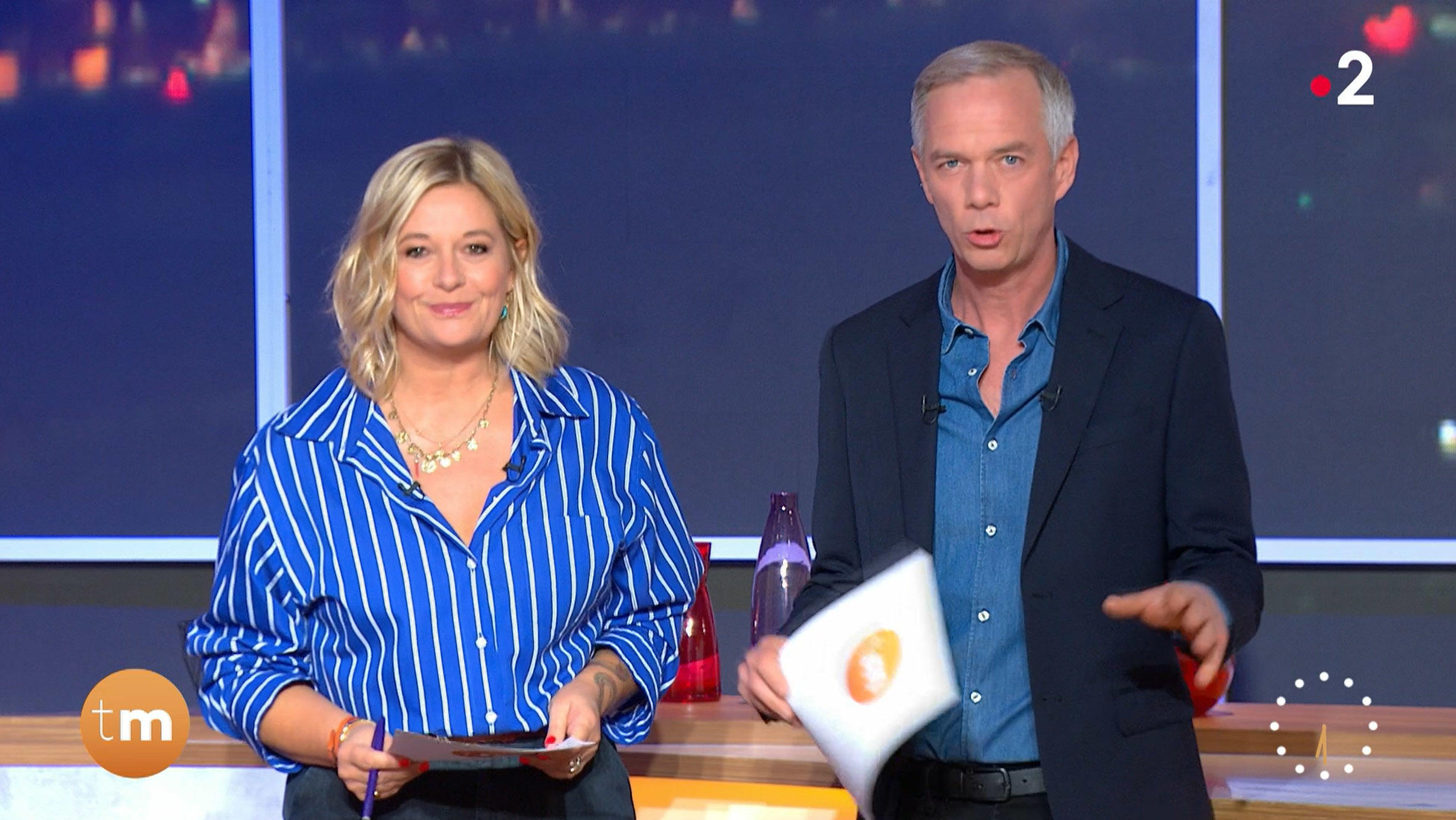 Flavie Flament et Julien Arnaud ont lancé avec brio la nouvelle formule de «Télématin», ce lundi 16 septembre. Capture d'écran/FTV