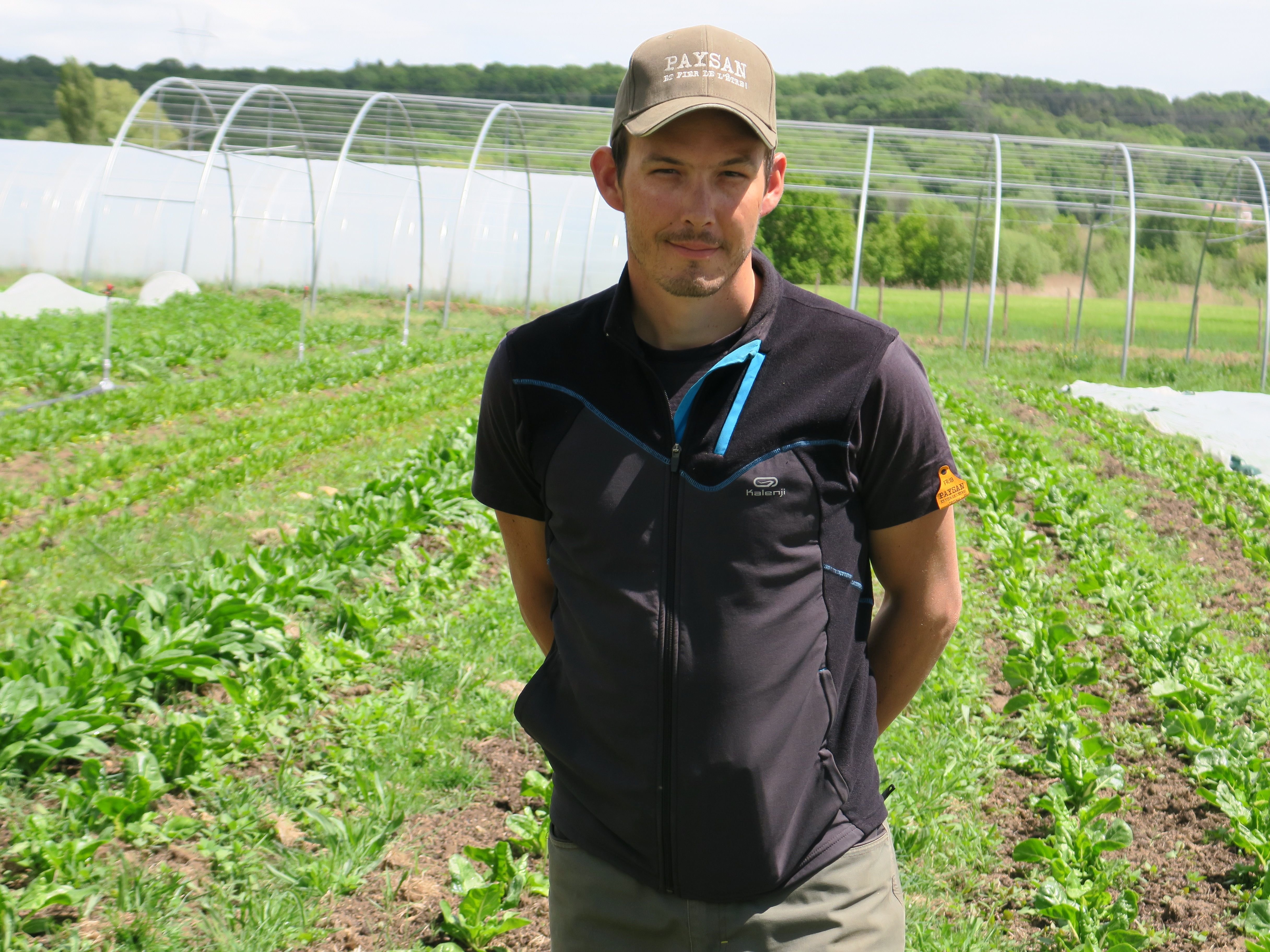 Sébastien Bouet s'est lancé dans l'agriculture bio il y a deux ans en Essonne. Il demande à la région de se donner les moyens de ses ambitions en matière de bio. LP/Sébastien Morelli