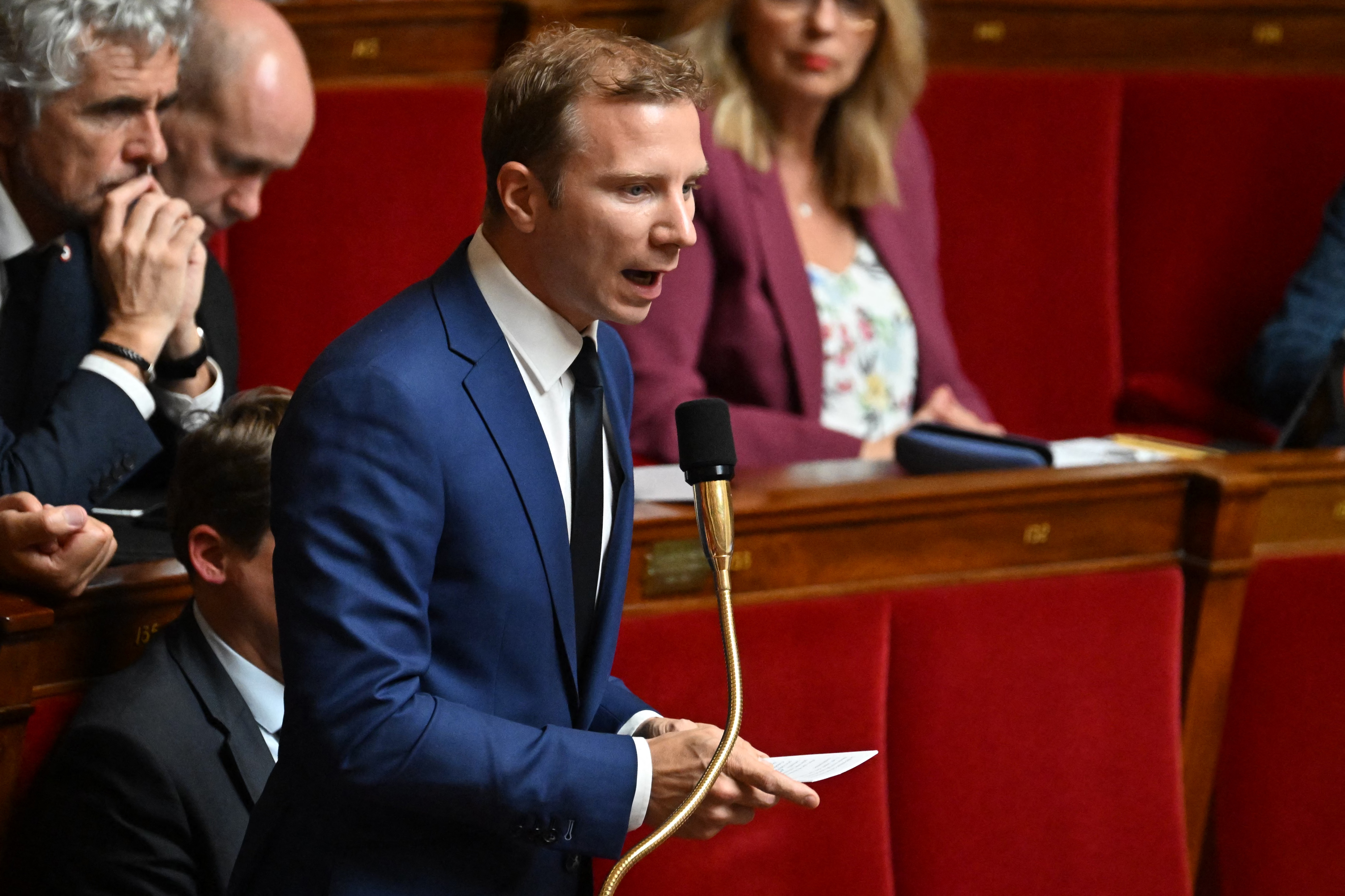 Le député du Rhône Alexandre Vincendet lors d'une séance de questions au gouvernement le 4 juillet 2023. AFP/Emmanuel Dunand