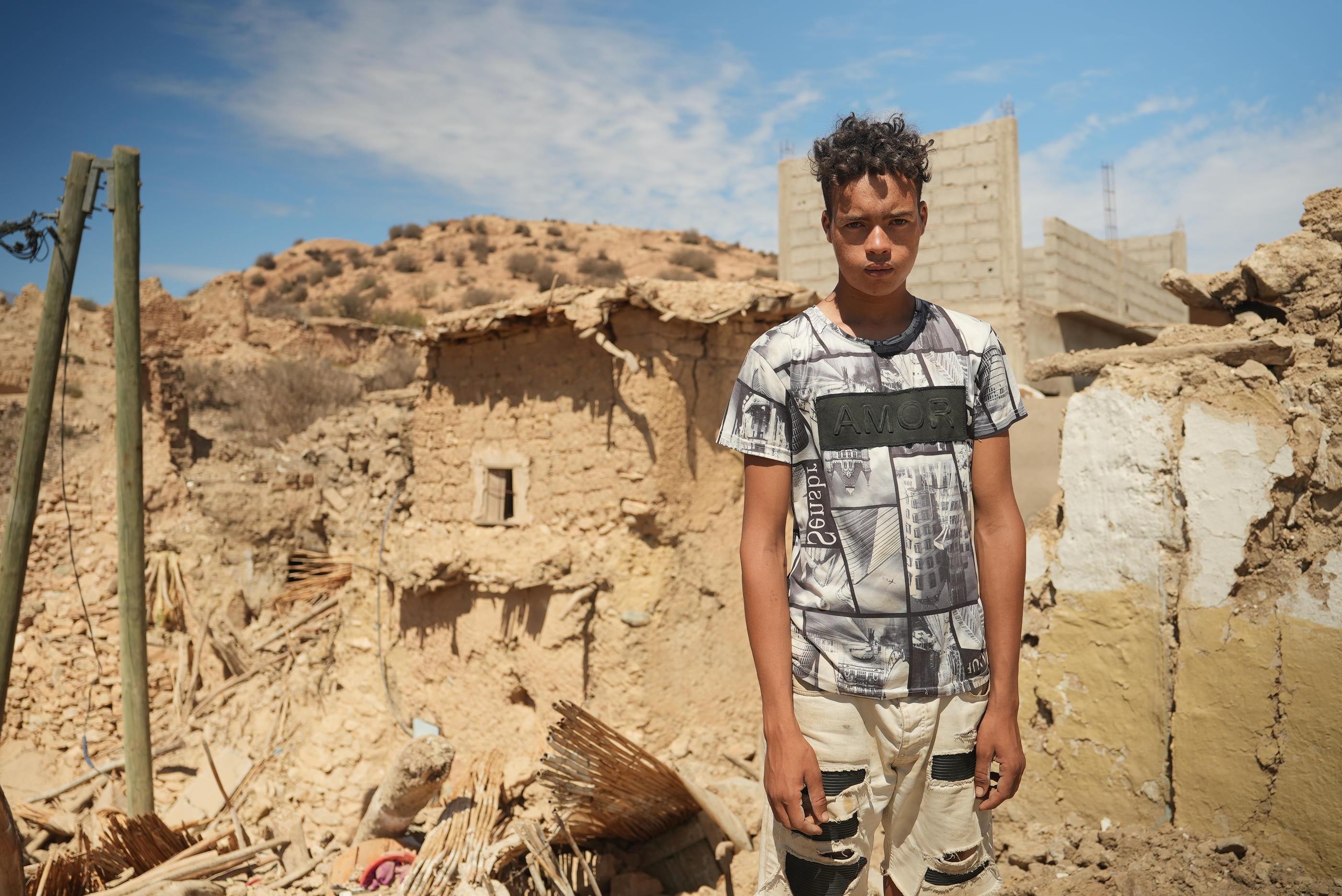 Dans le village sinistré de Tamaloukt au Maroc, le 10 septembre 2023


 
Mohammed