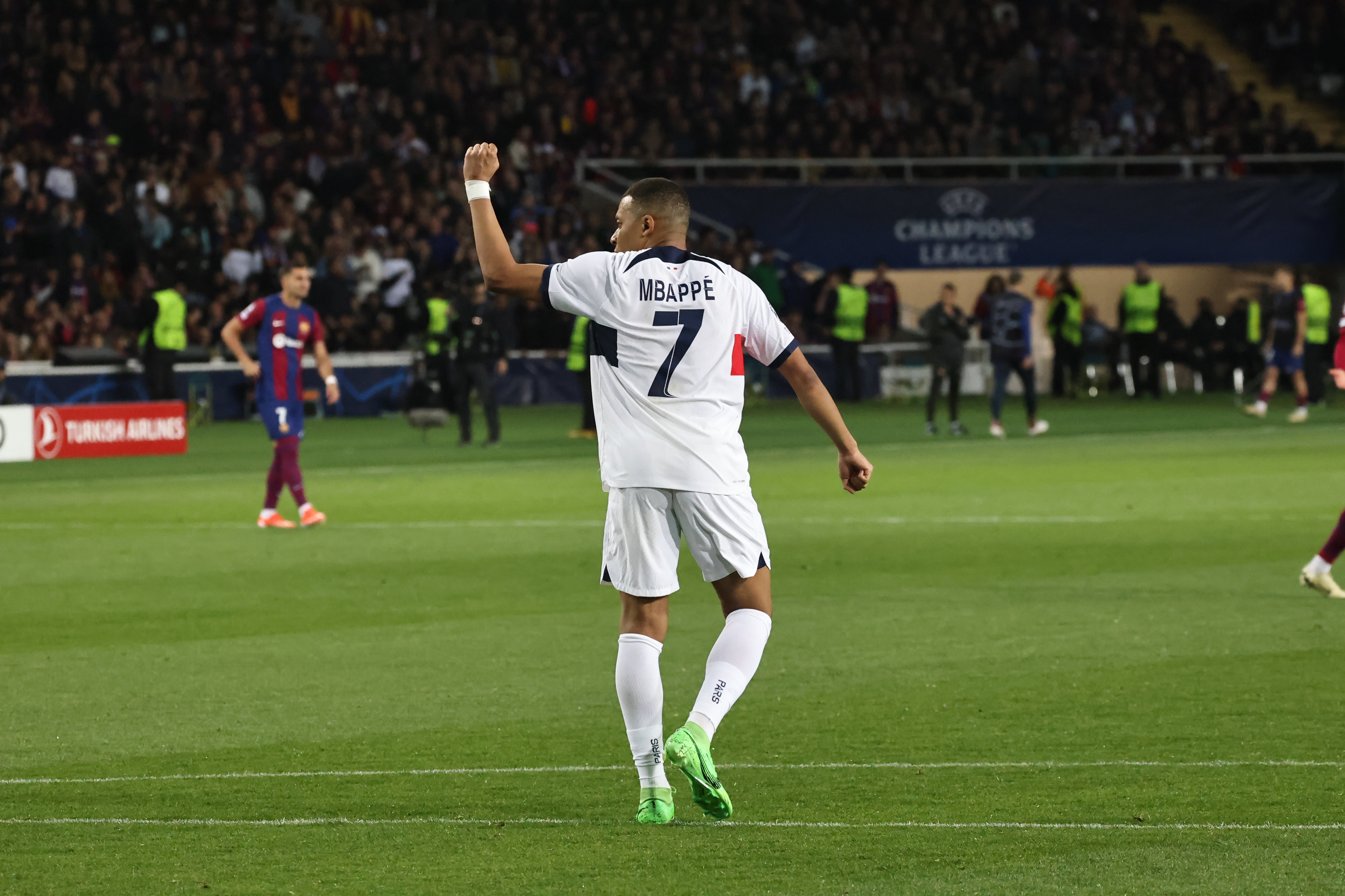 Kylian Mbappé a marqué le troisième but parisien. (Photo LP / Fred Dugit)