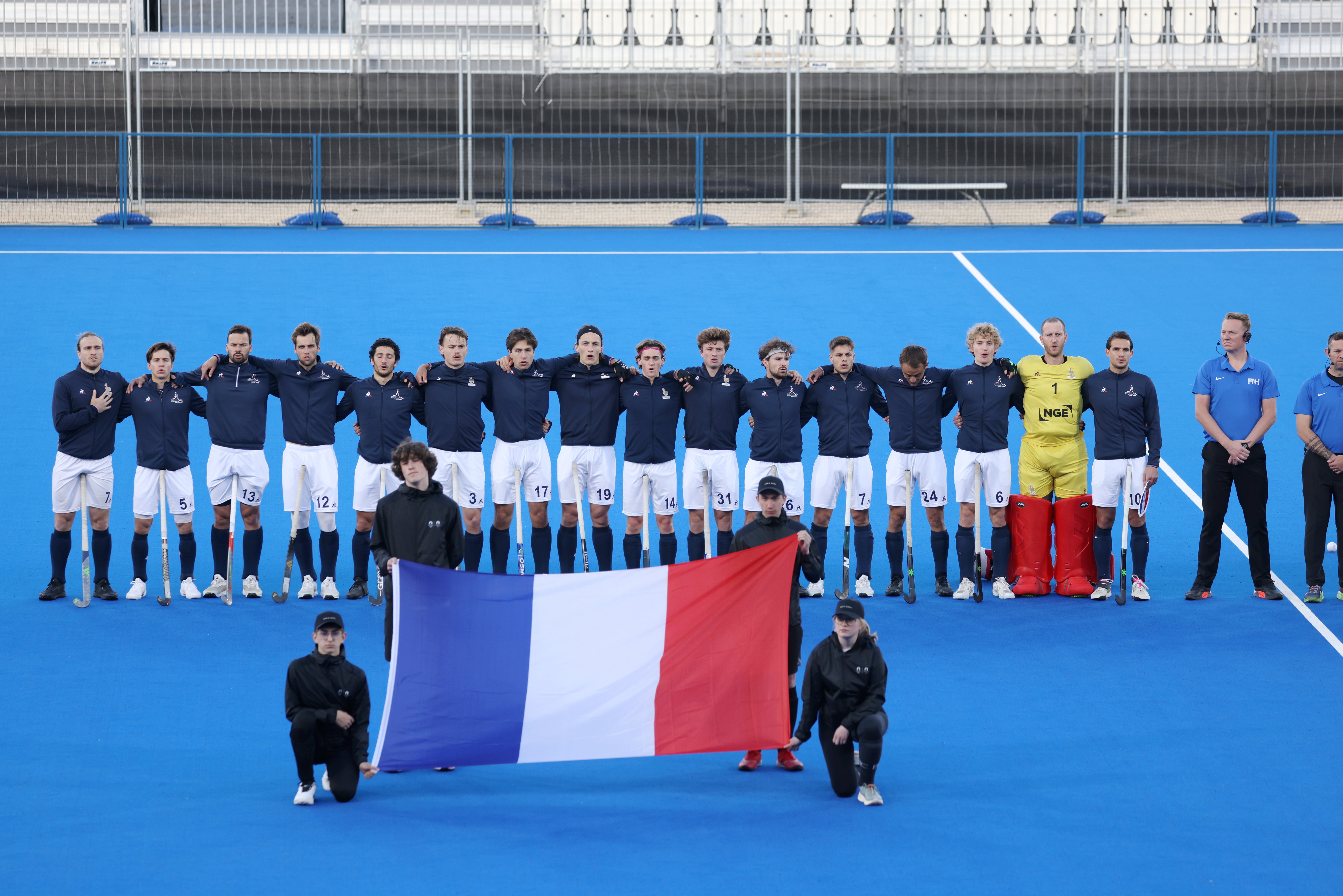 L'équipe de France masculine de hockey sur gazon, qui vise une qualification en quarts de finale, mise sur les dix matchs de poule pour faire découvrir son sport à la télévision. LP/Jean-Baptiste Quentin