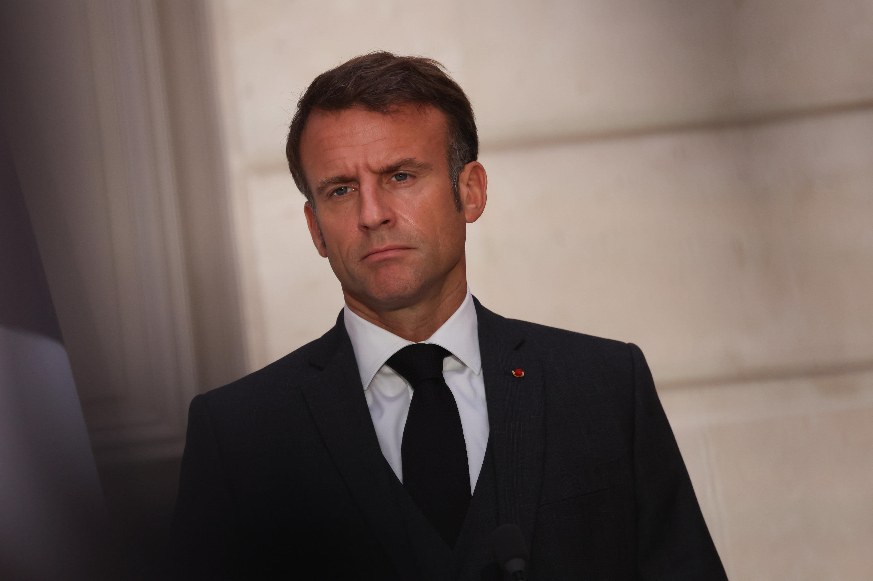 Emmanuel Macron (ici en octobre à l'Élysée) n'a pas réussi à convaincre ses interlocuteurs du jour du bien-fondé de l'élargissement du champ d'application du referendum. LP/Arnaud Journois