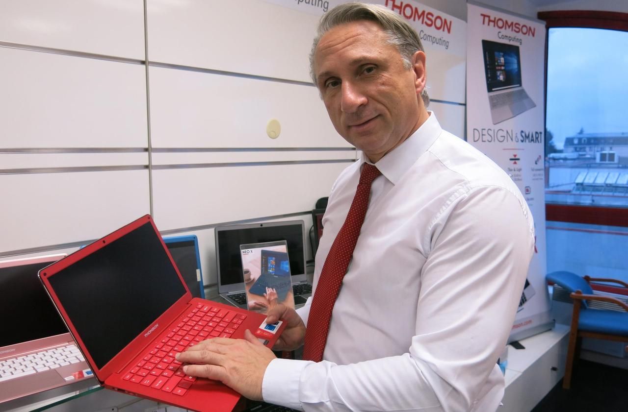 <b></b> Pontault-Combault, lundi. Stephan Français, le patron de Thomson Computing, dans les locaux où est désormais relocalisé l’assemblage des ordinateurs portables.