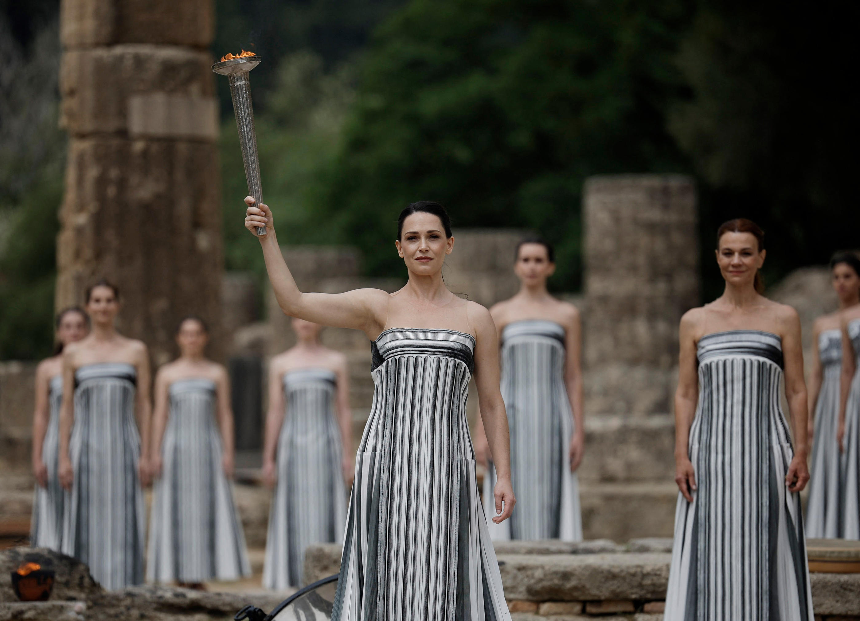 La flamme olympique a été allumée à Olympie (REUTERS/Alkis Konstantinidis)