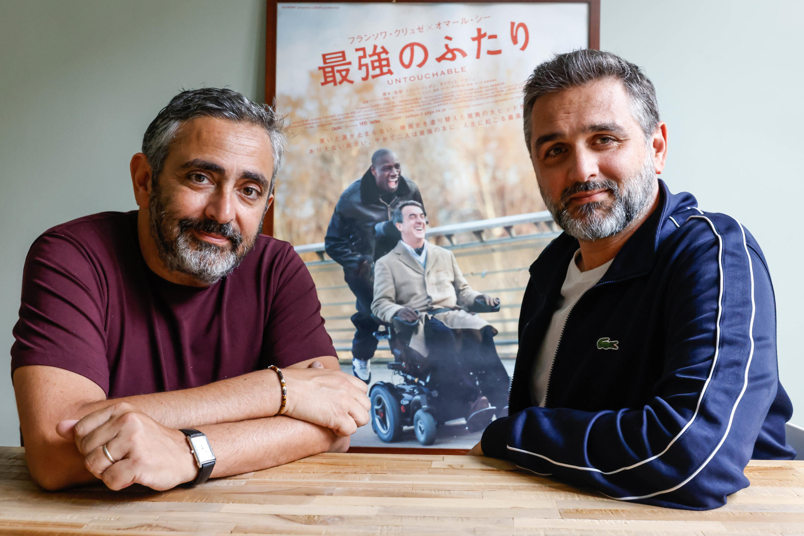 Depuis la sortie d'«Intouchables» en 2011, le film d'Éric Toledano (à gauche) et Olivier Nakache (à droite) a enregistré 19,2 millions d’entrées en France et 33 millions à l’étranger. LP/Olivier Corsan