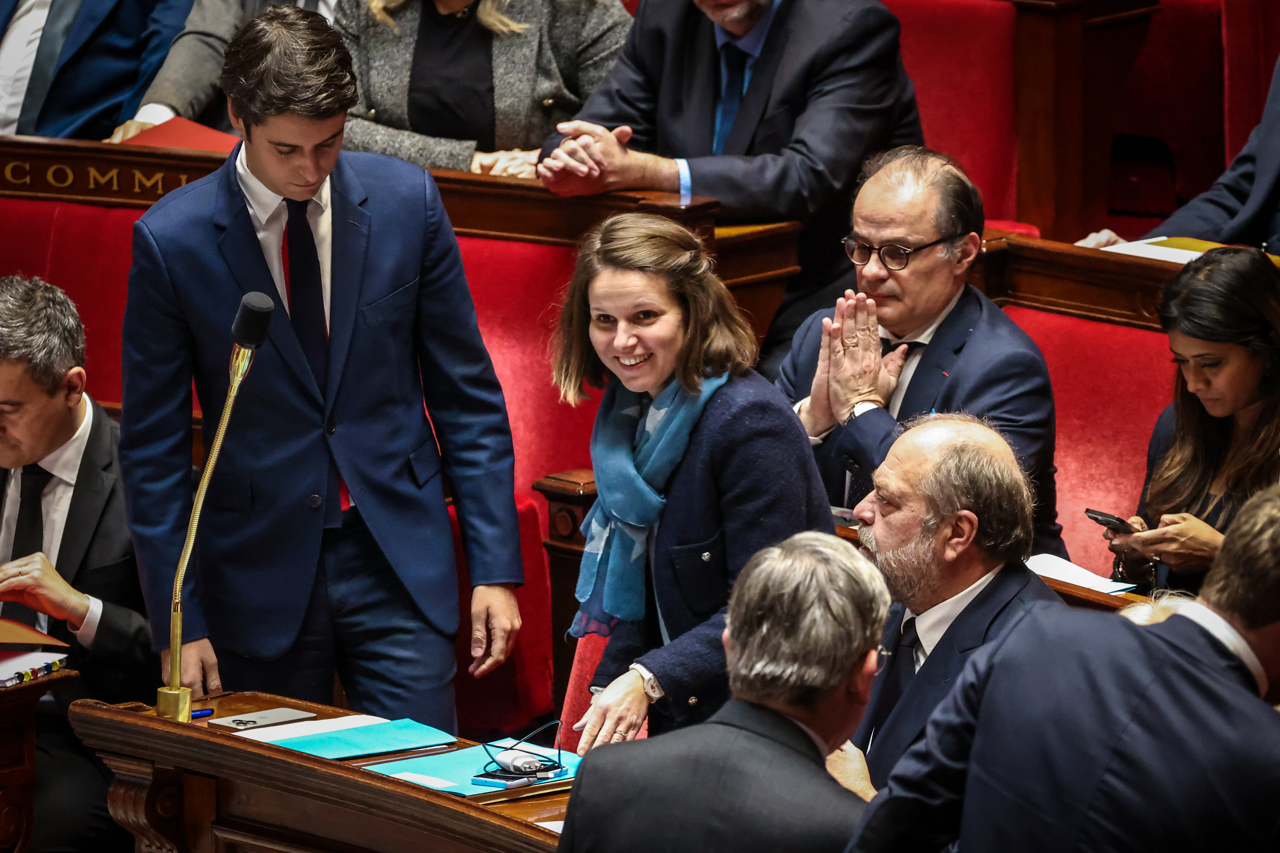 Paris, le 30 janvier 2024. Propulsée ministre des relations avec le Parlement sous le gouvernement Attal, Marie Lebec doit elle aussi revenir aux fondamentaux. LP/Fred Dugit