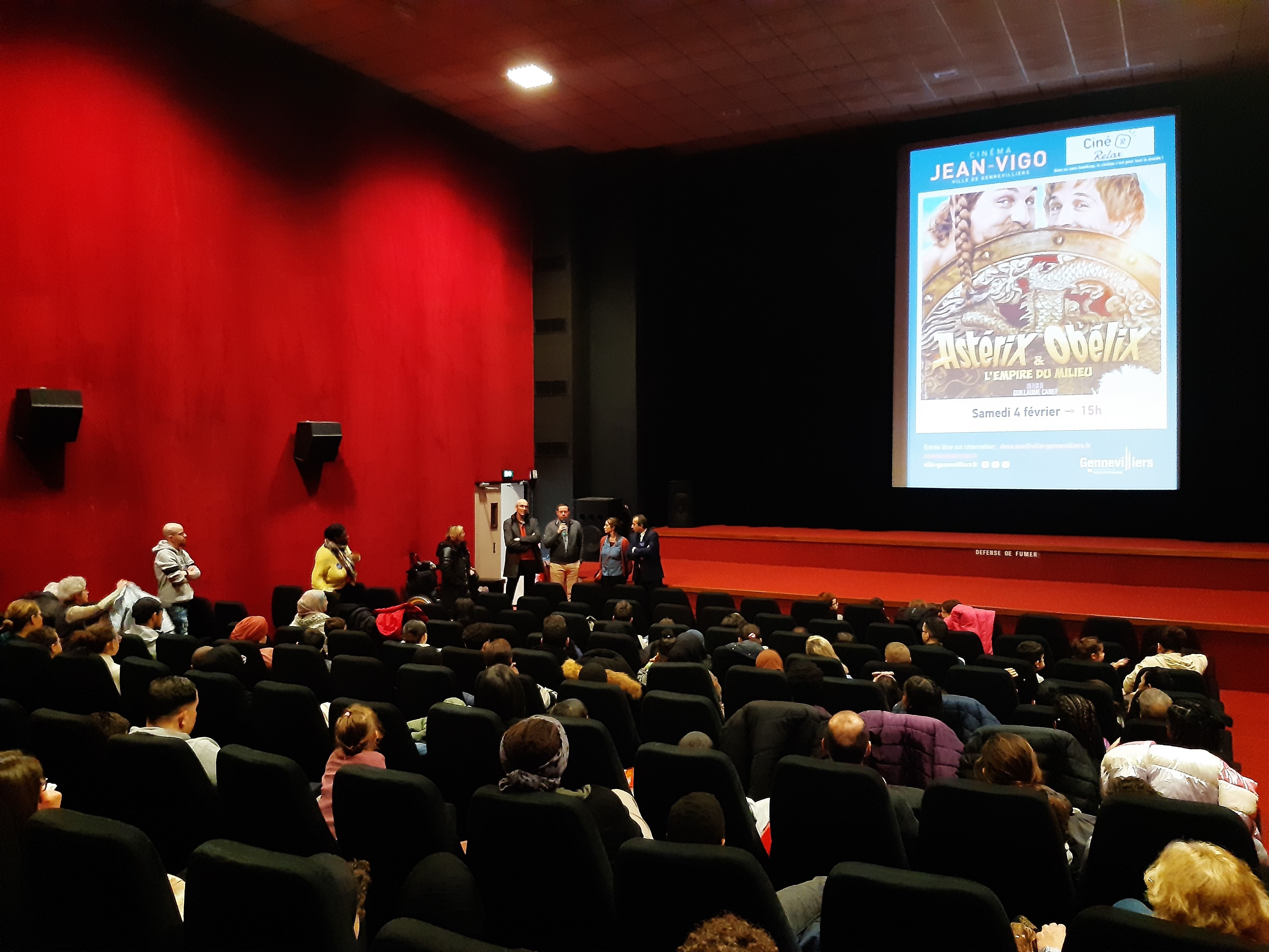 Gennevilliers, 4 février 2023. Une première séance de Ciné-relax était proposée, samedi après-midi, au cinéma Jean-Vigo, ouverte aux enfants porteurs de handicap cognitif. LP/M.L.