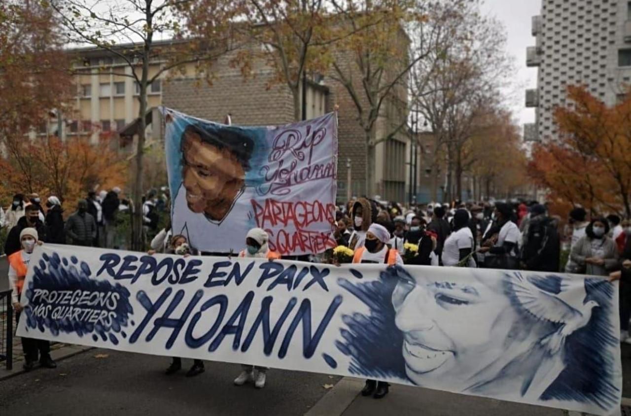 <b></b> Paris (17e), décembre 2020. Une marche blanche avait été organisée pour rendre hommage à Yhoann.