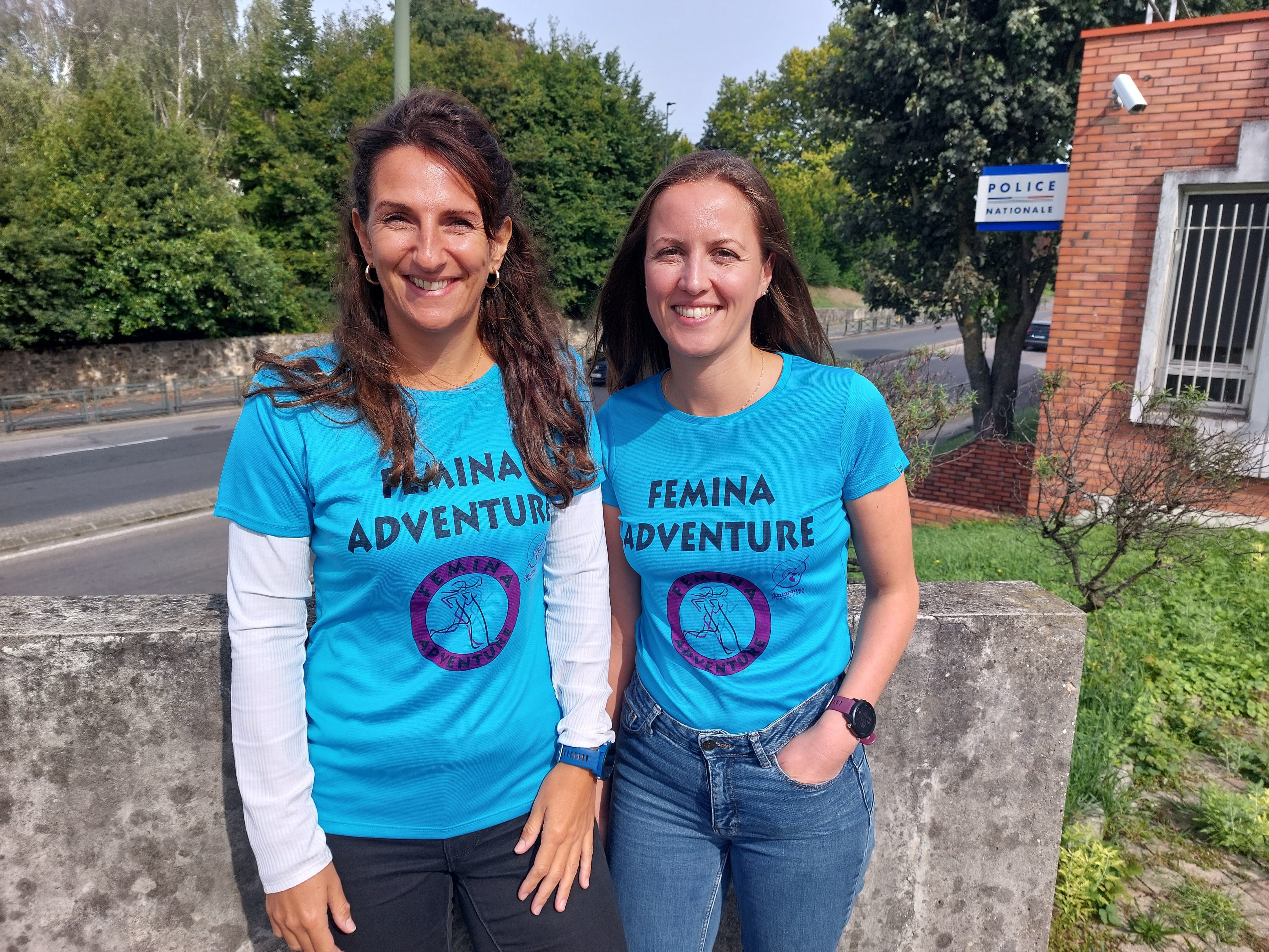 Chelles, mardi 10 septembre 2024. Mylène et Lise, deux policières du commissariat de Chelles, vont participer à un raid sportif en Guadeloupe. Leur but: se dépasser et aider une association qui lutte contre la maltraitance. LP/Thomas Segissement