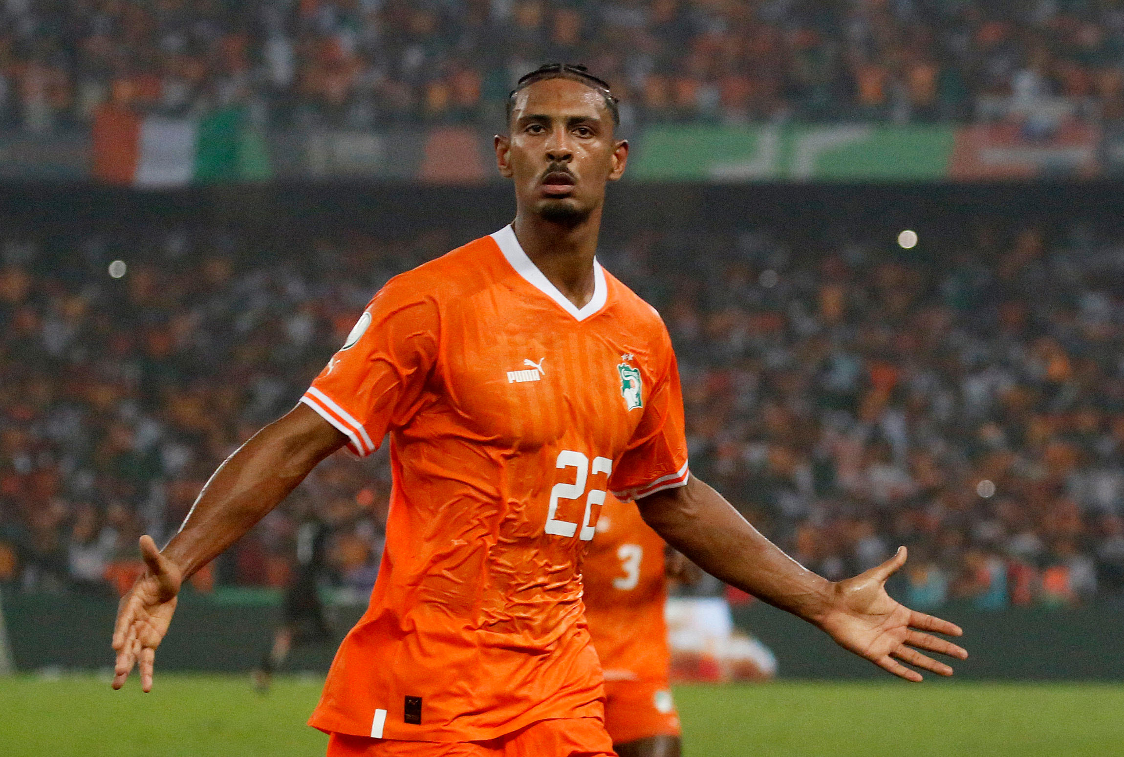 Sébastien Haller a ouvert la marque à la 75e minute. REUTERS/Luc Gnago