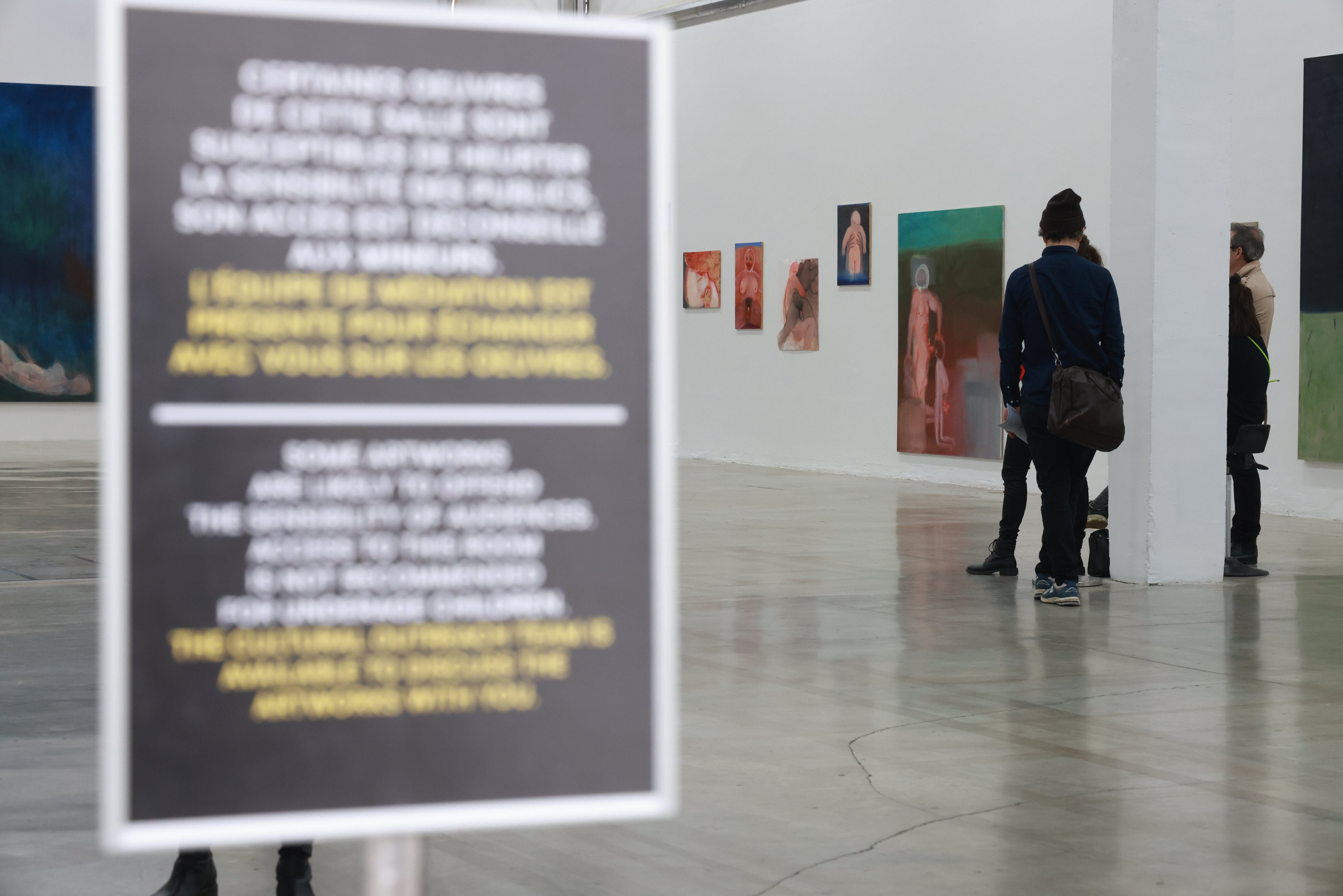 Les visiteurs sont prévenus par des panneaux que «certaines œuvres (...) sont susceptibles de heurter la sensibilité des publics». LP/Philippe Lavieille