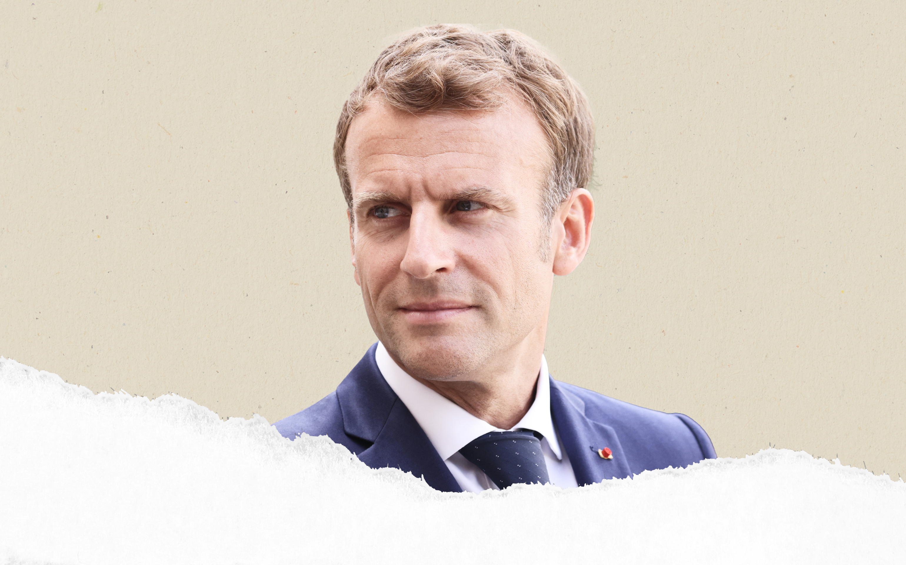 Emmanuel Macron est réélu à la présidence de la République. Collage Datagif pour Le Parisien