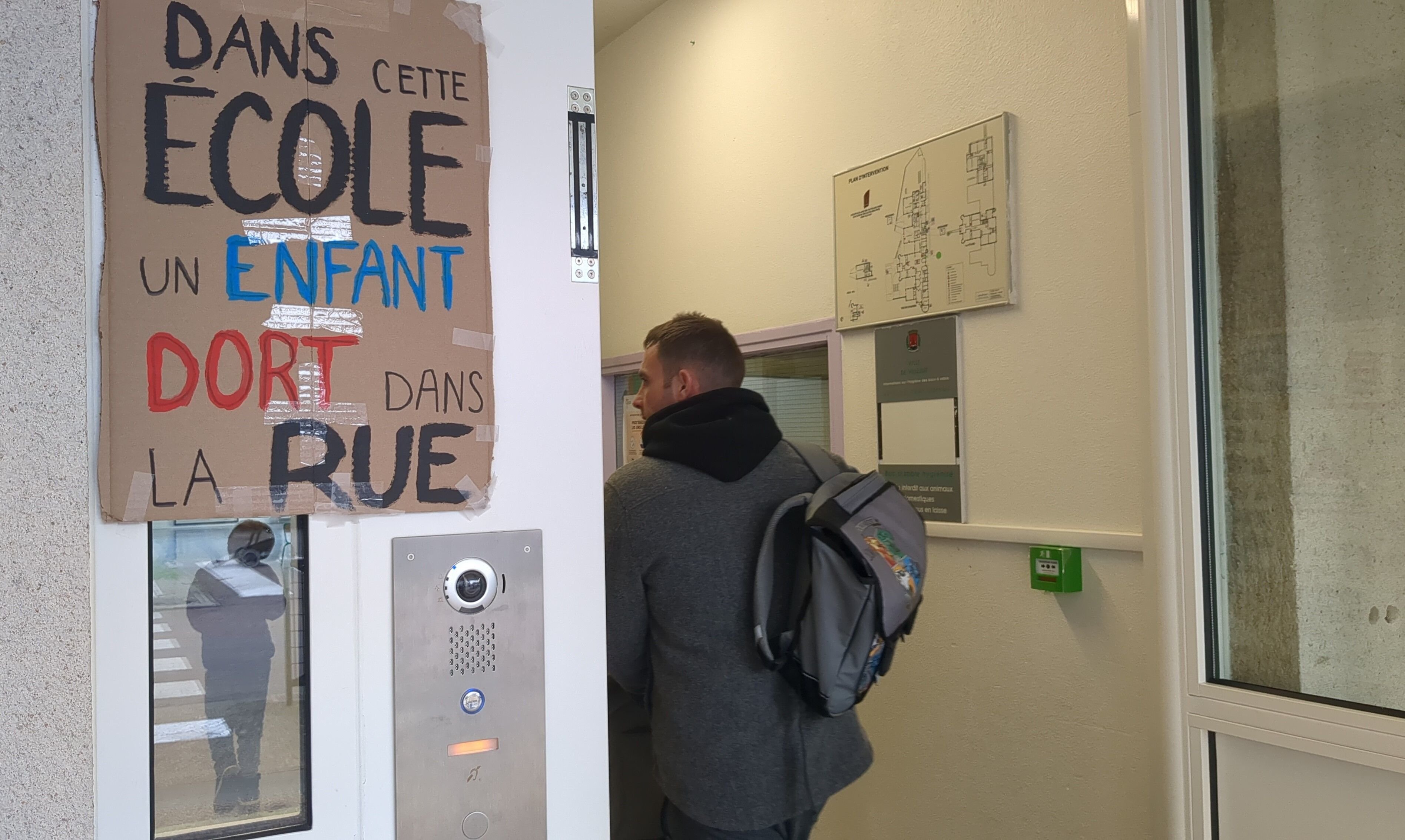 Villejuif (Val-de-Marne), le 29 janvier 2024. Dans l'école maternelle et primaire Hautes Bruyères, plusieurs enfants seraient à la rue. LP/Antoine Coutin