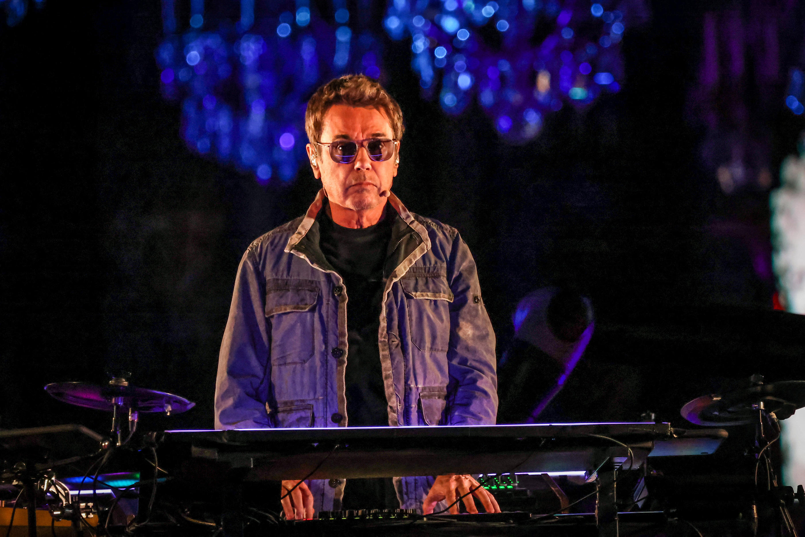 Versailles (Yvelines), le 25 décembre 2023. Le musicien et compositeur Jean-Michel Jarre en concert dans la galerie des Glaces. LP/Fred Dugit