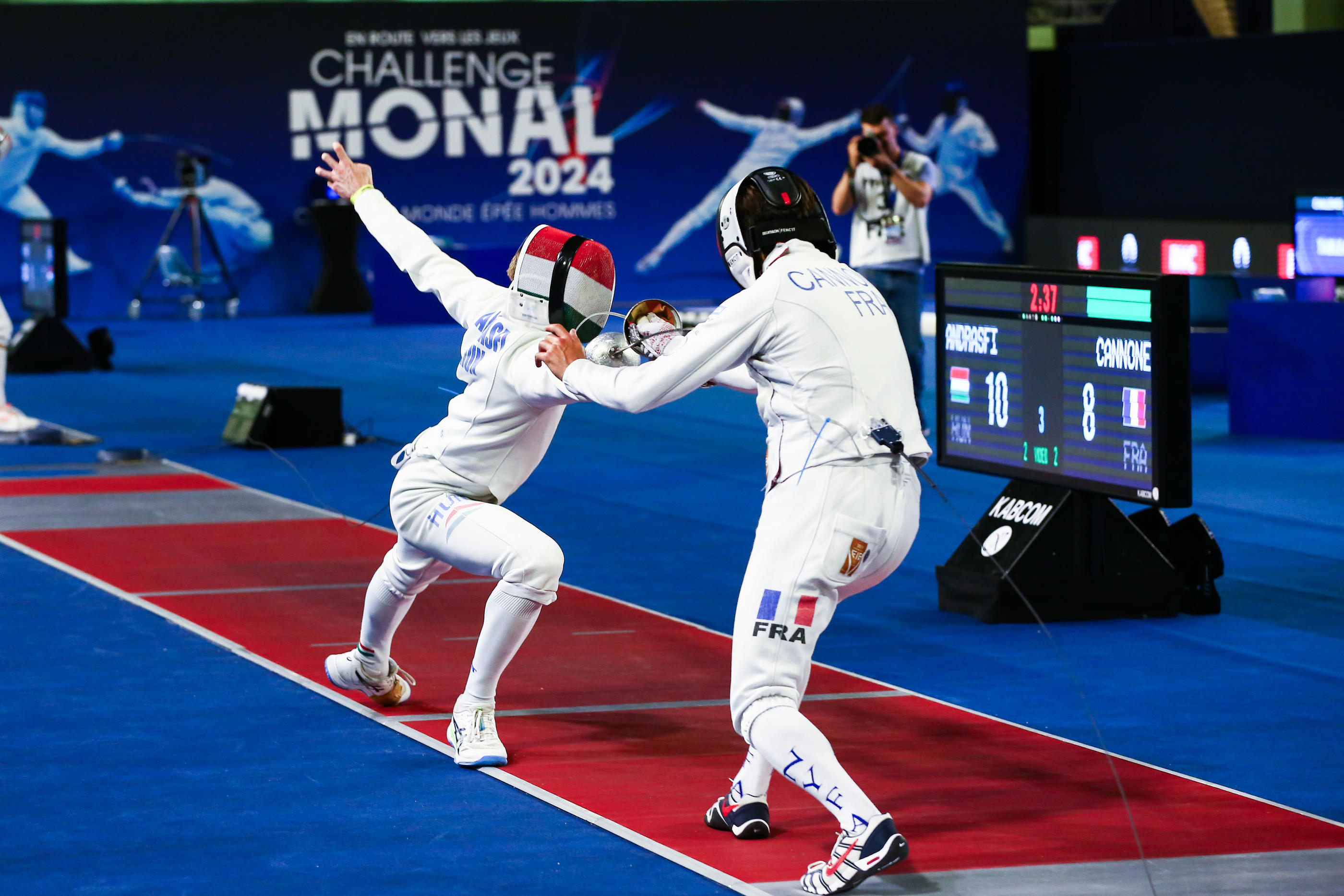 Romain Cannone, ici lors du Monal 2024, et les Bleus de l'escrime pourront disputer une nouvelle manche de Coupe du monde à Saint-Maur-des-Fossés l'an prochain. LP/Icon Sport/Ewen Gavet