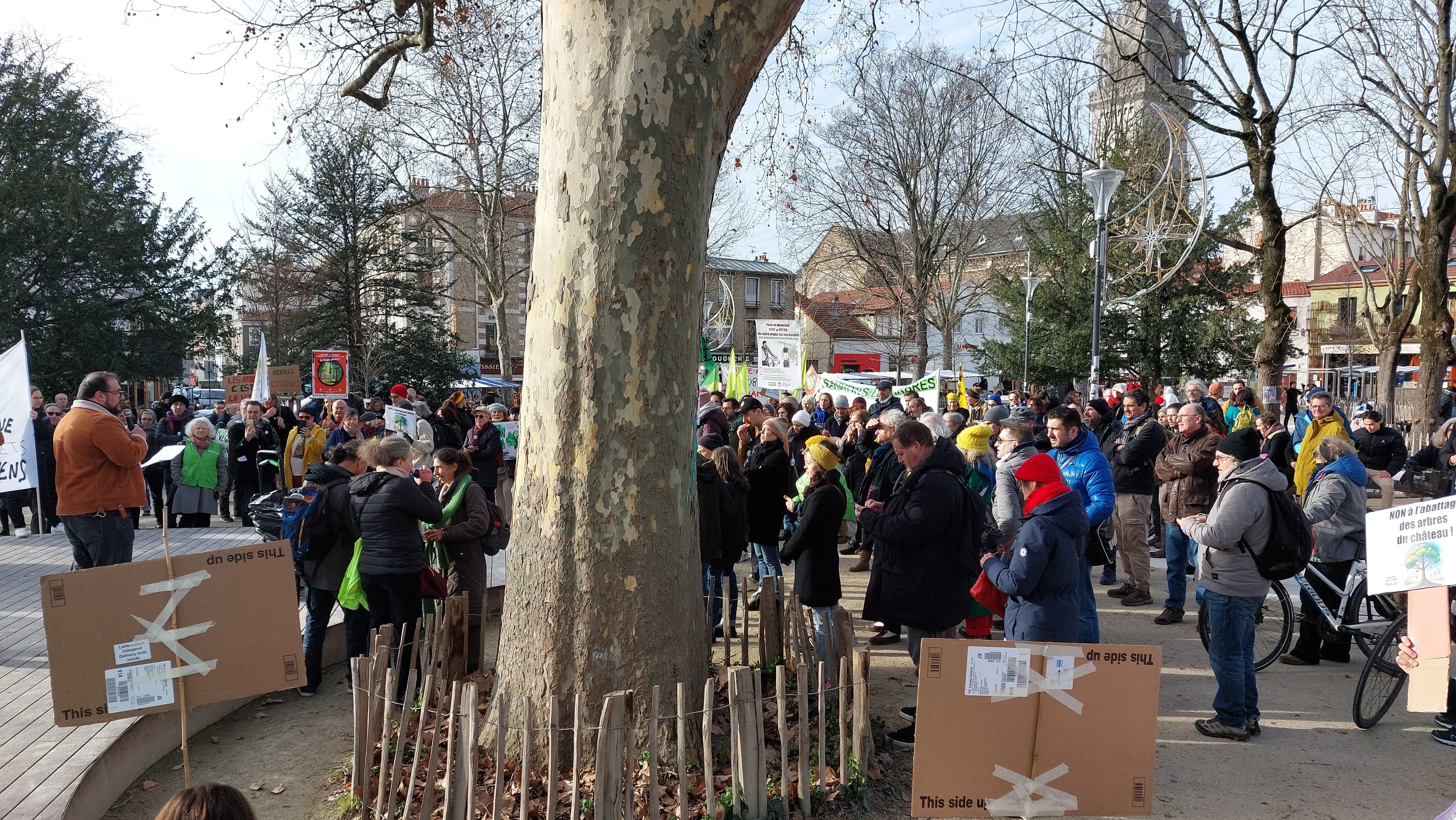 Montreuil (Seine-Saint-Denis), ce samedi 27 janvier. Une trentaine d'associations franciliennes avaient appelé à cette marche. LP/E.M.