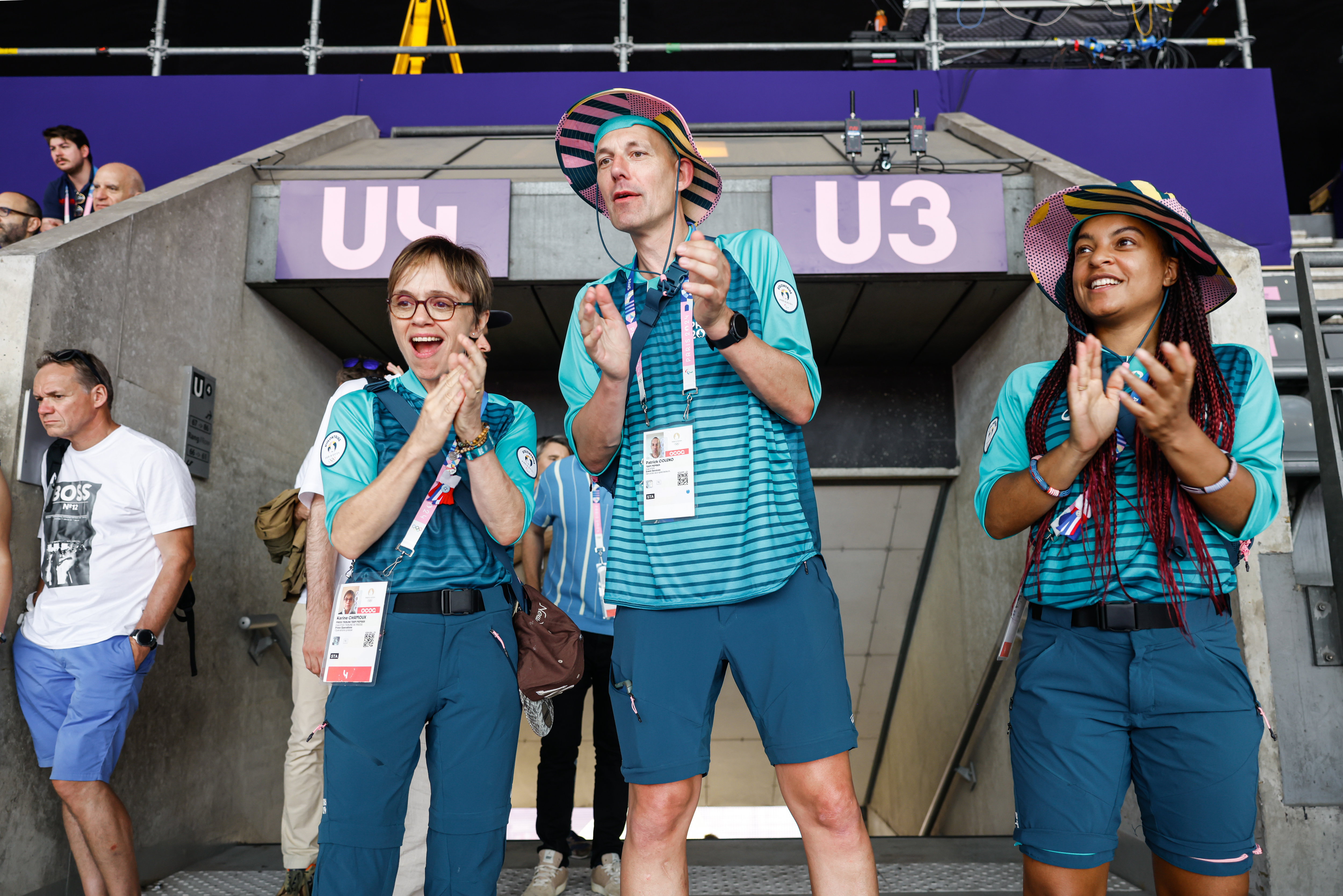 Volontaires lors des Jeux Olympiques de Paris 2024 au stade de France à
