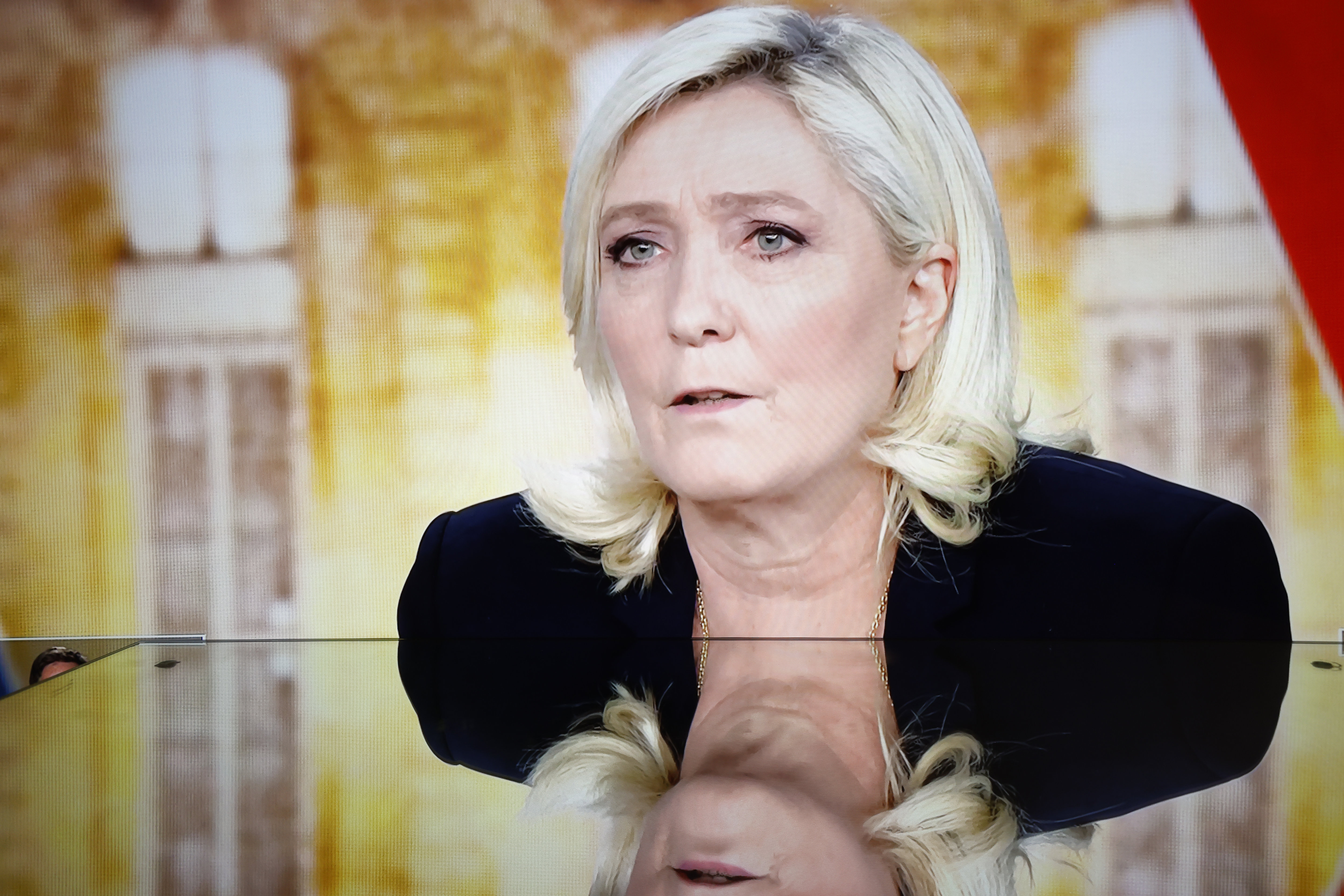 Ce mercredi soir, Marine Le Pen n’a pas réussi à occuper son terrain de prédilection face à Emmanuel Macron. LP/Olivier Corsan