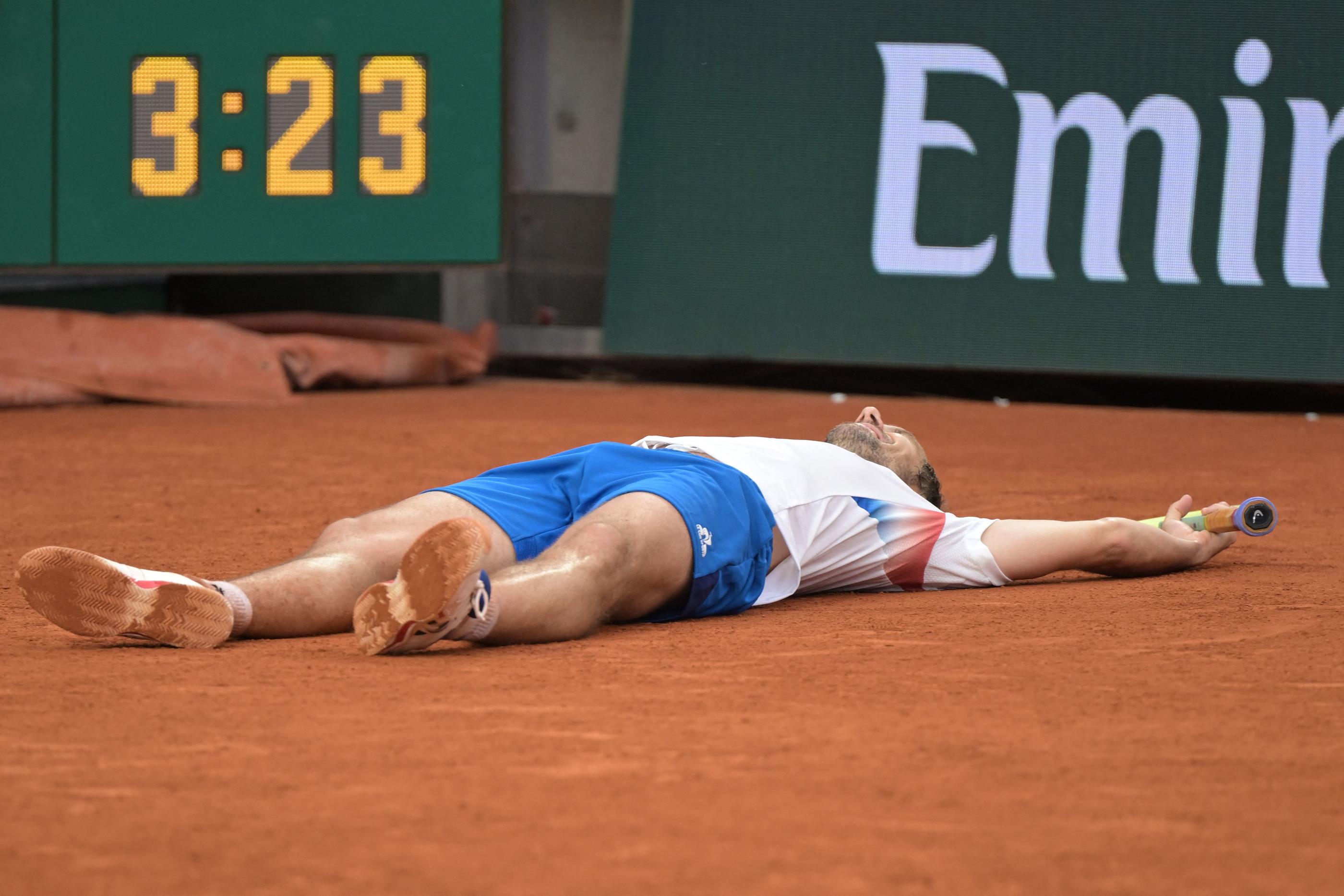 Sur un ultime revers gagnant, Richard Gasquet s'est offert le scalp de Borna Coric au premier tour de Roland-Garros. Bertrand GUAY / AFP
