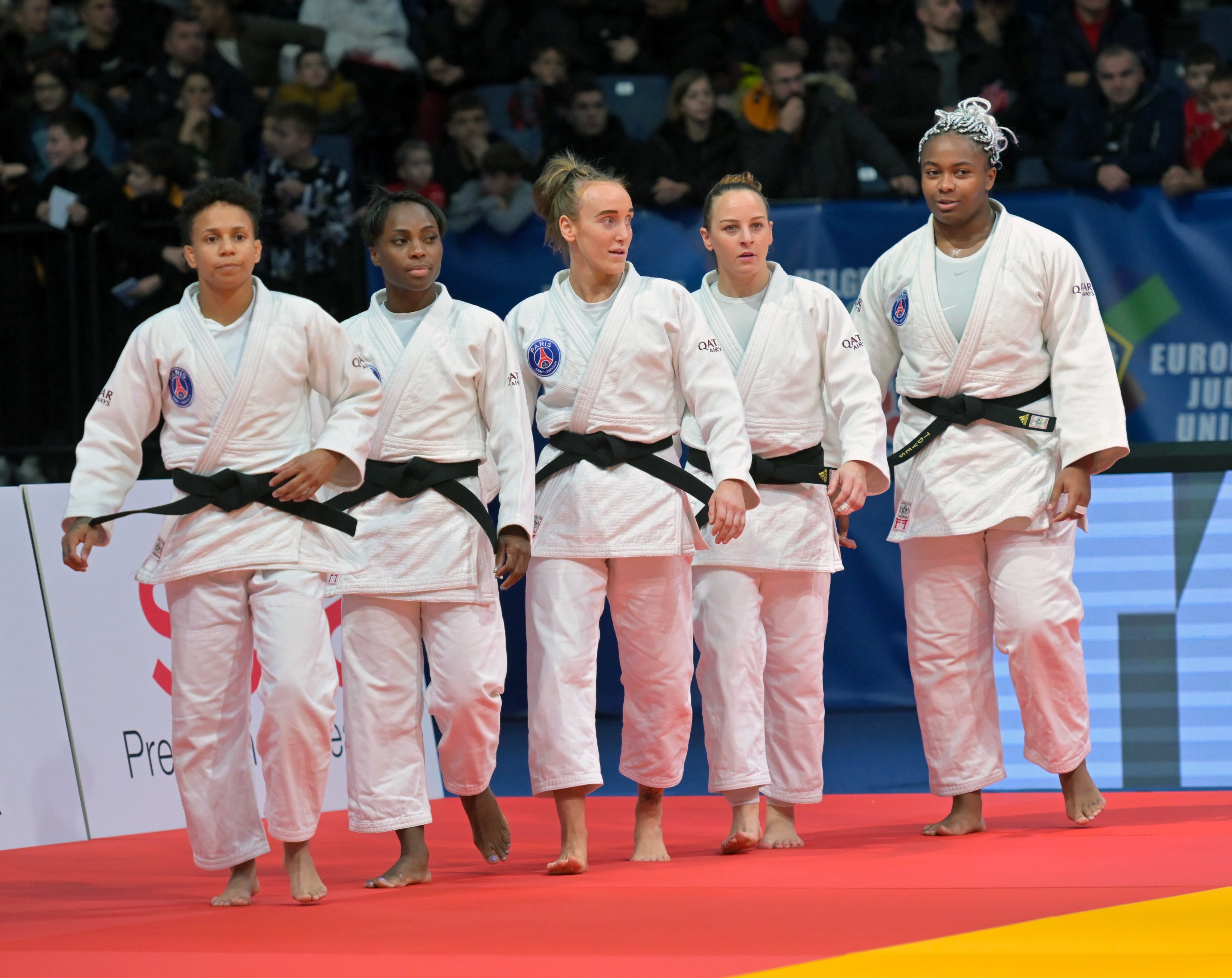 L'équipe féminine du PSG Judo sacrée championne d'Europe ce samedi à Belgrade, en Serbie. Compte X PSG Judo