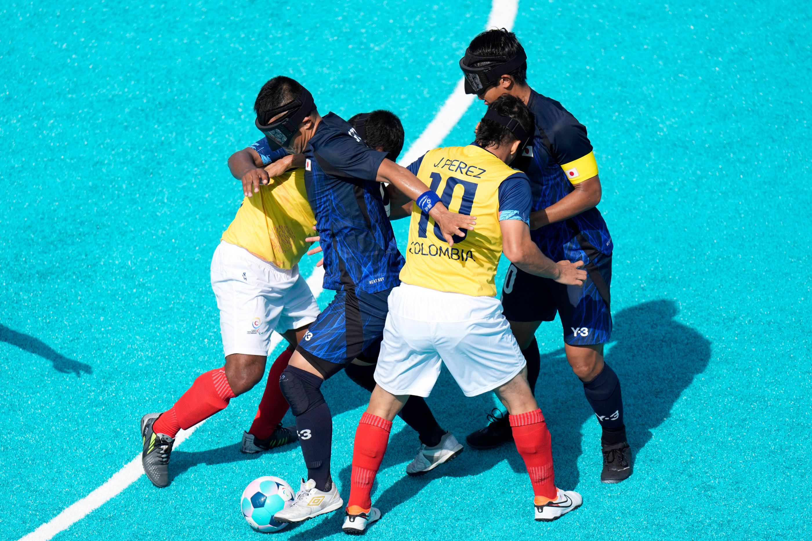 La Colombie a battu le Japon (1-0) en ouverture du tournoi de cécifoot au stade Tour-Eiffel dimanche. Icon Sport/DeFodi Images/Matteo Ciambelli