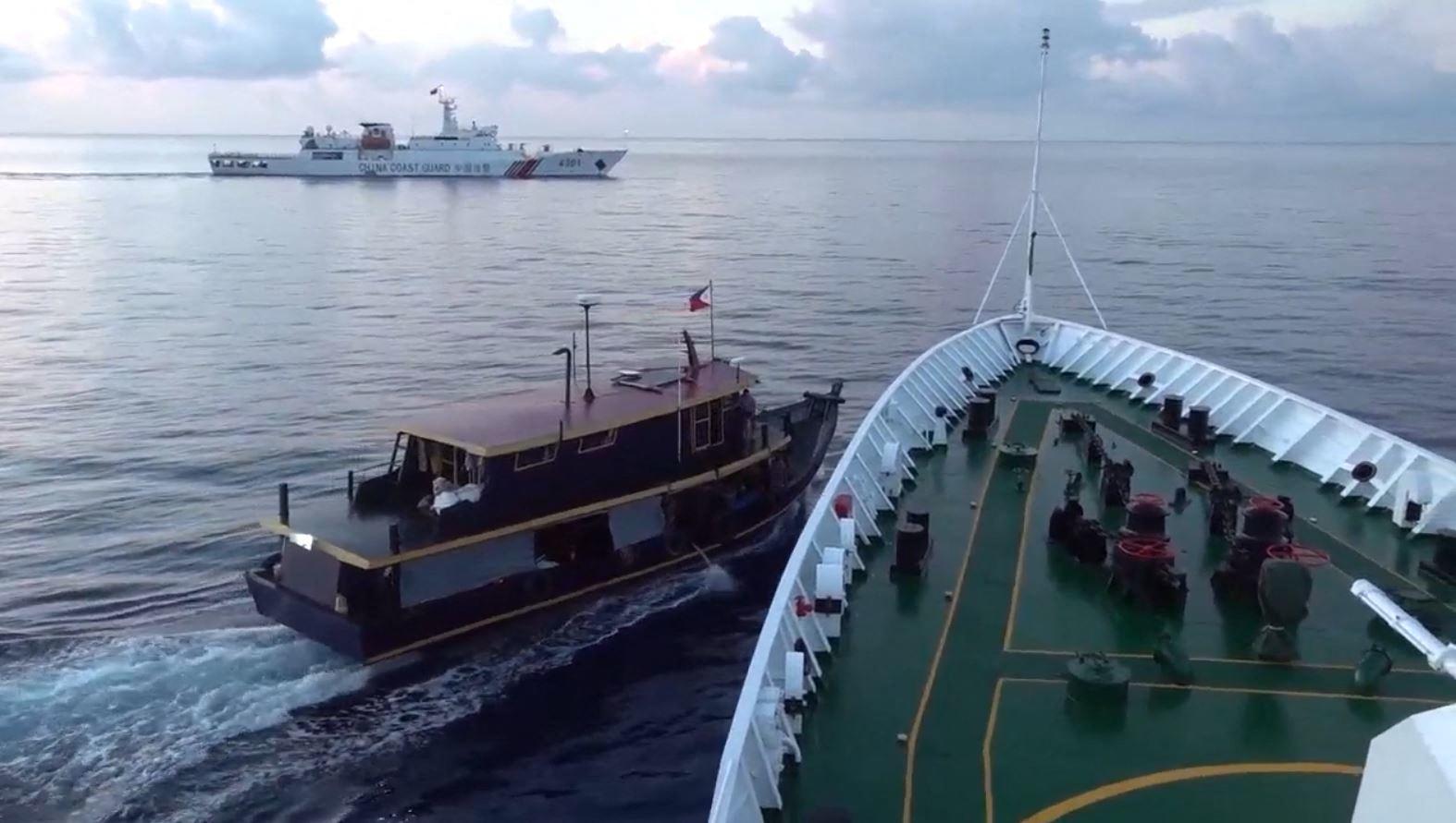 Dimanche, des collisions entre des navires Chinois et Philippins ont eu lieu à environ 25 kilomètres de l’atoll Second Thomas Shoal, où la marine philippine est stationnée. AFP