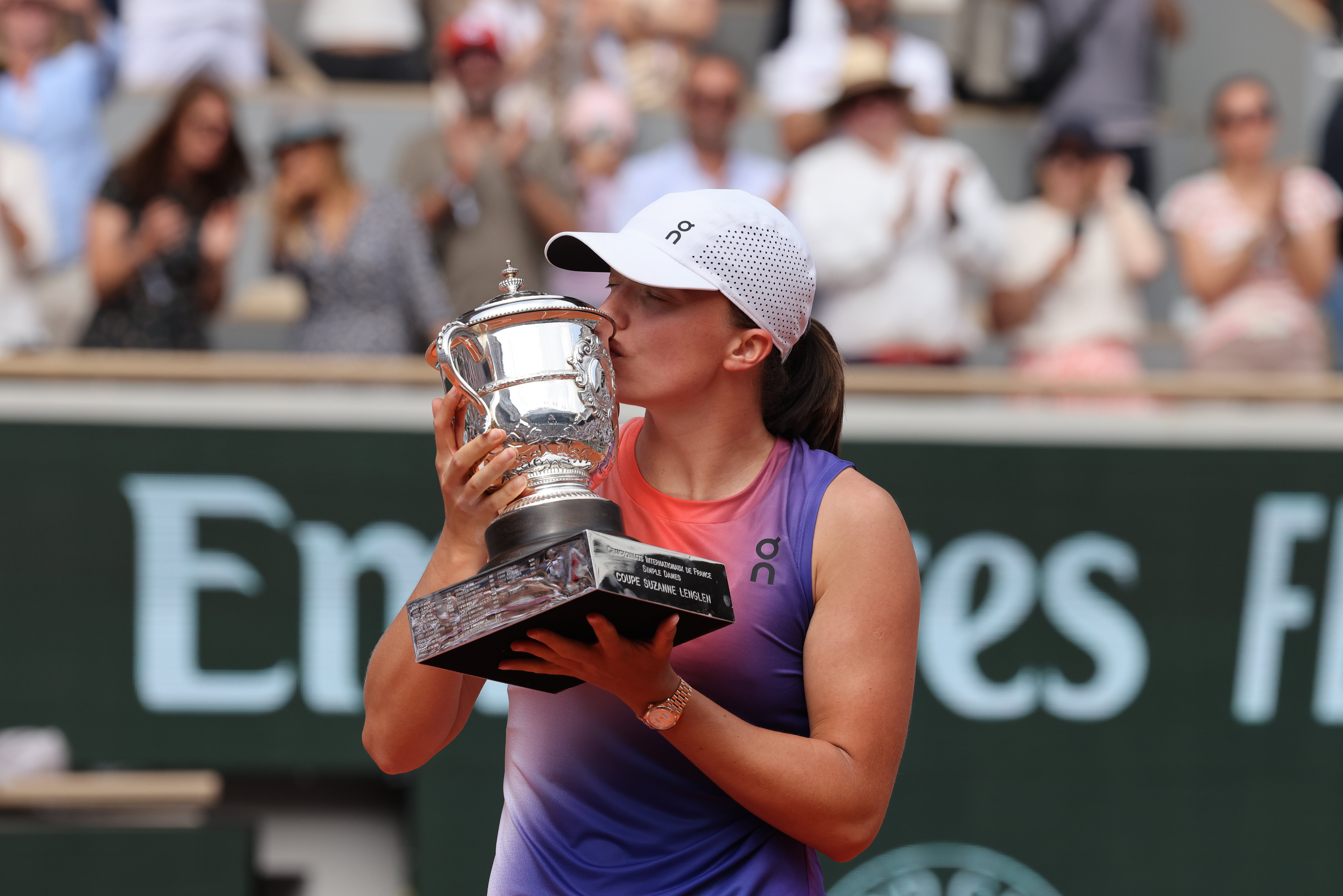 Iga Swiatek s'est imposée sans difficulté face à Jasmine Paolini en finale de Roland-Garros. LP/ Olivier Lejeune